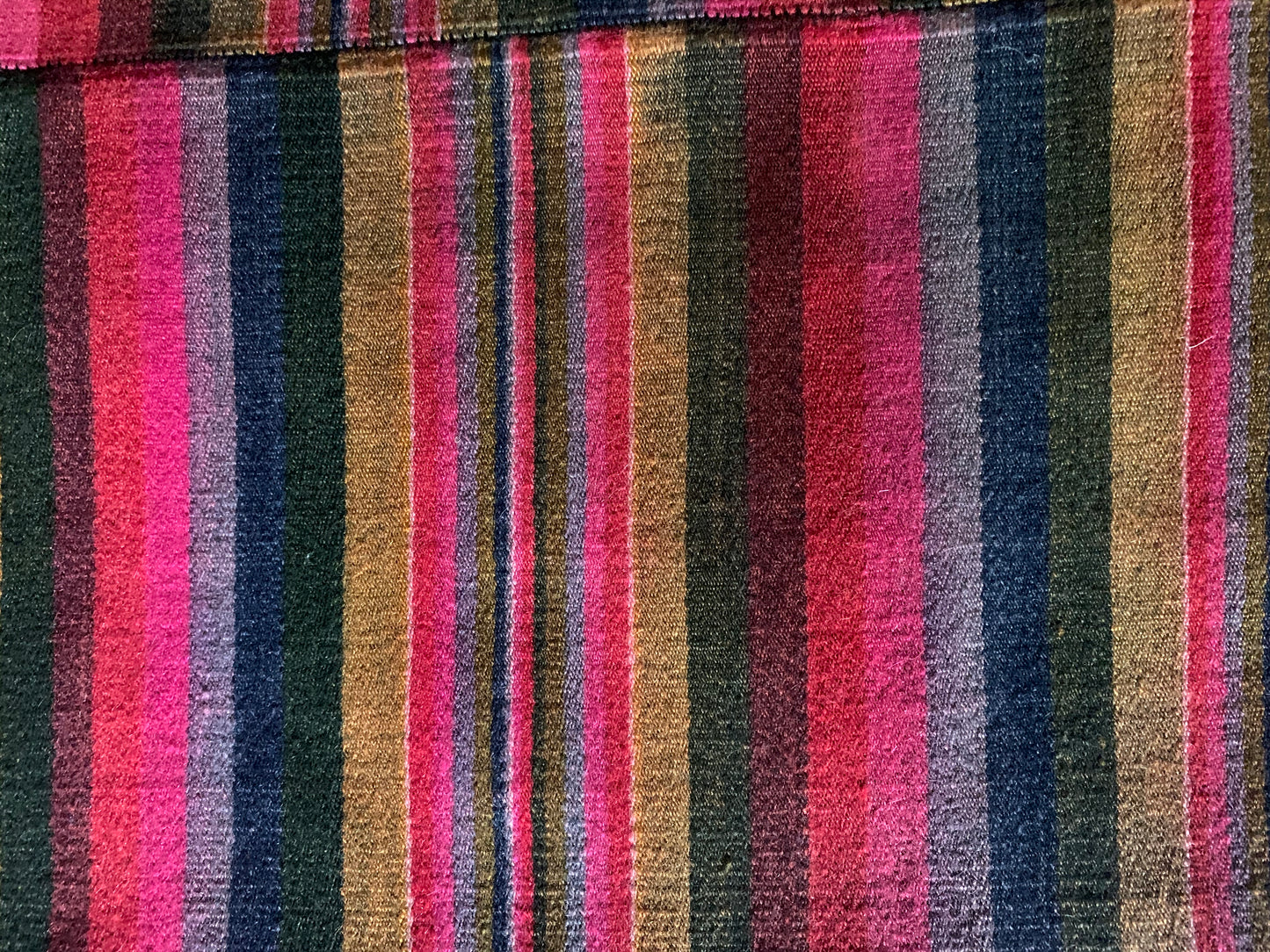 An antique Tibetan woman’s hand-woven, woolen apron - pangden.