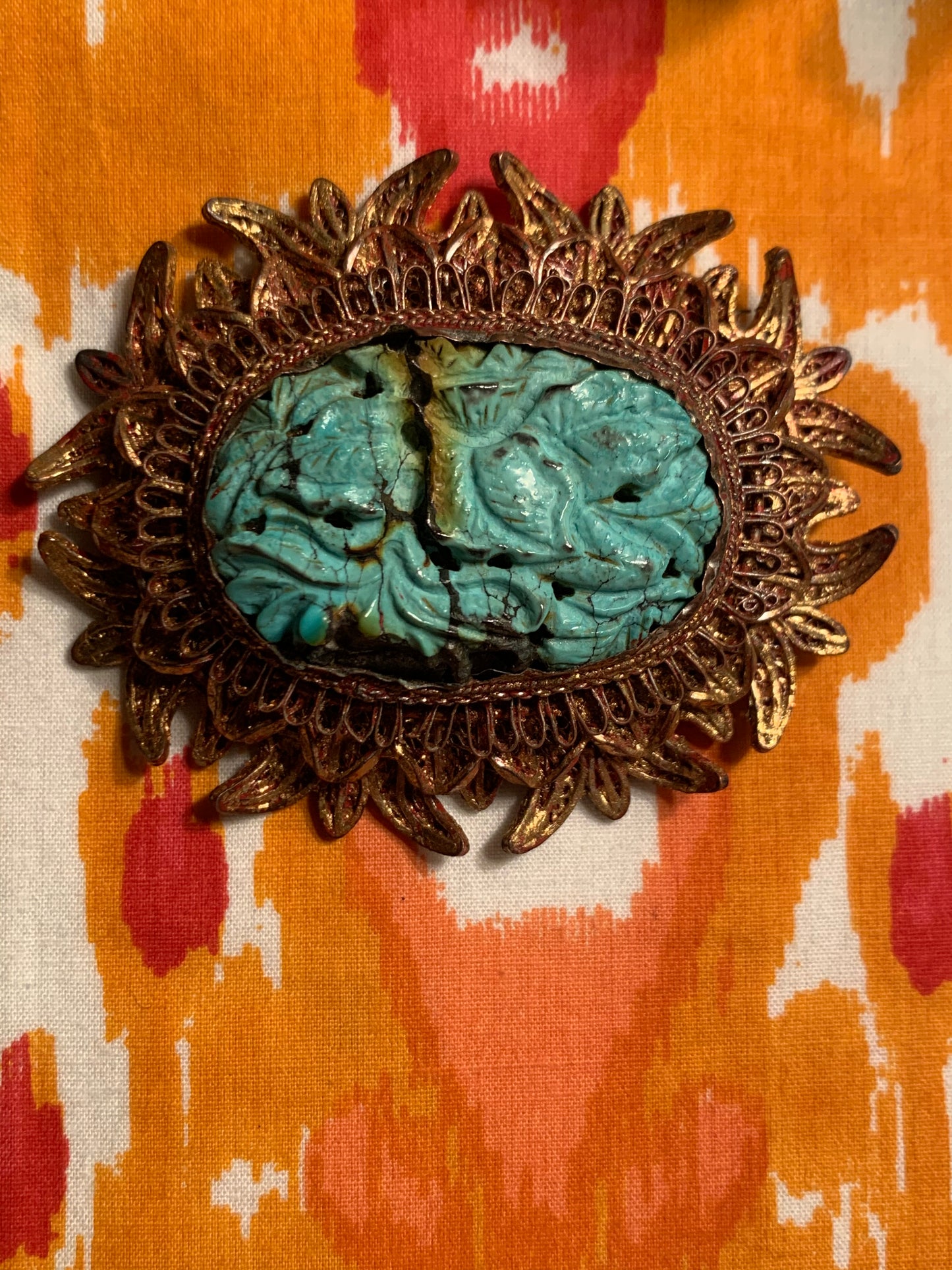Turquoise brooch