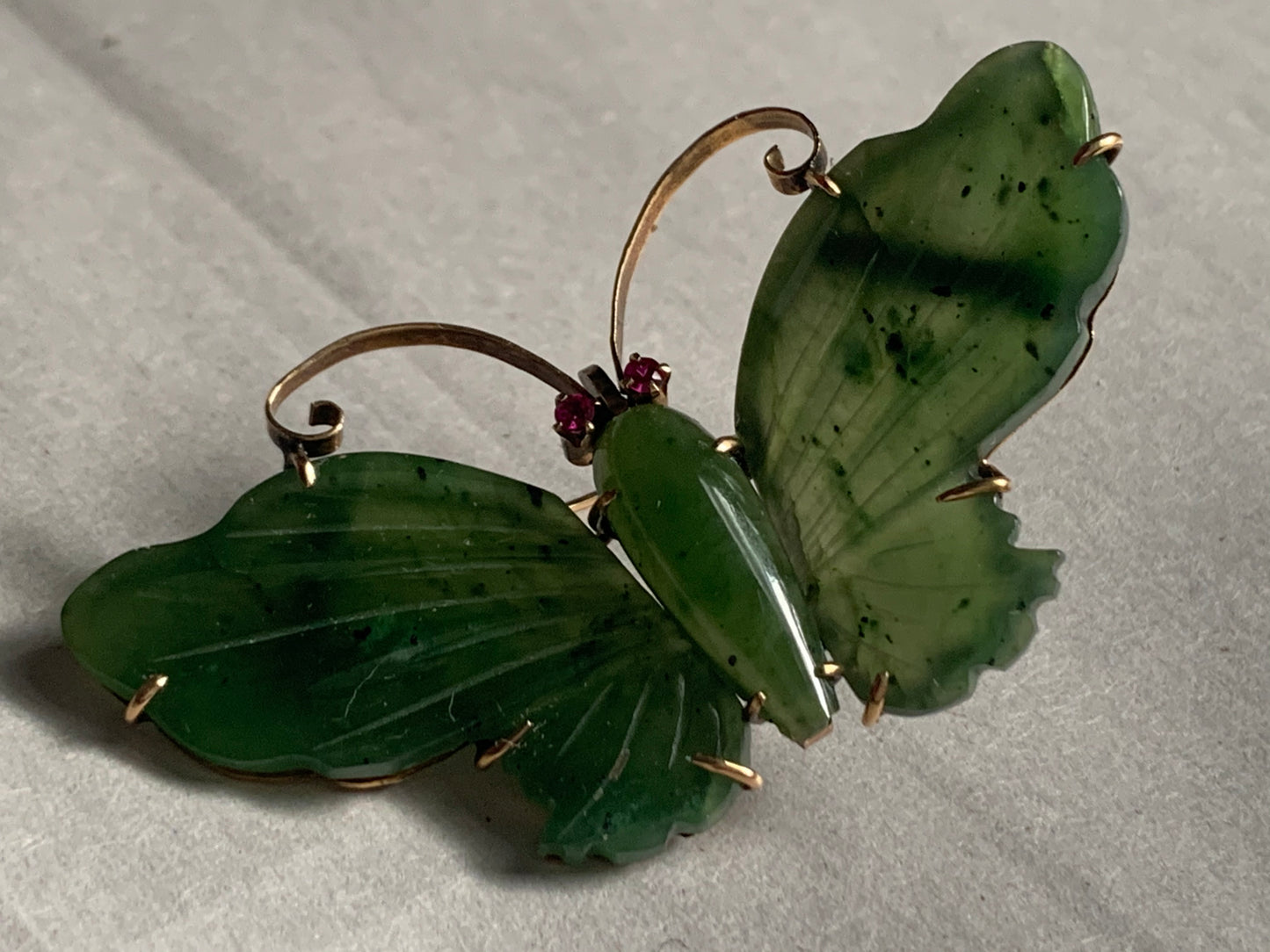 Jade -nephrite brooch