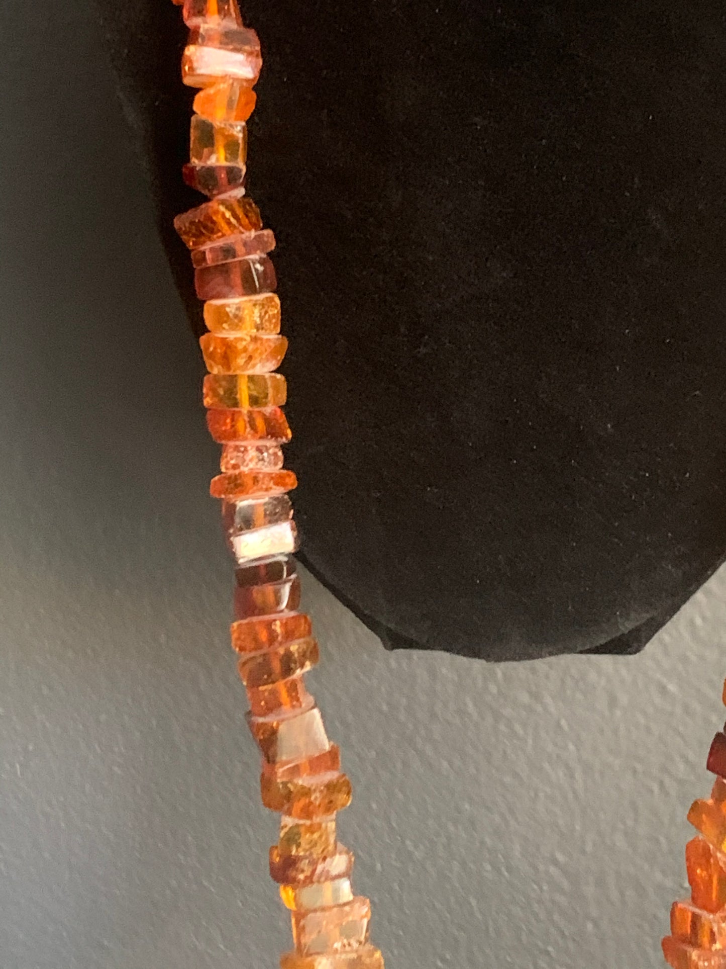 An amber necklace