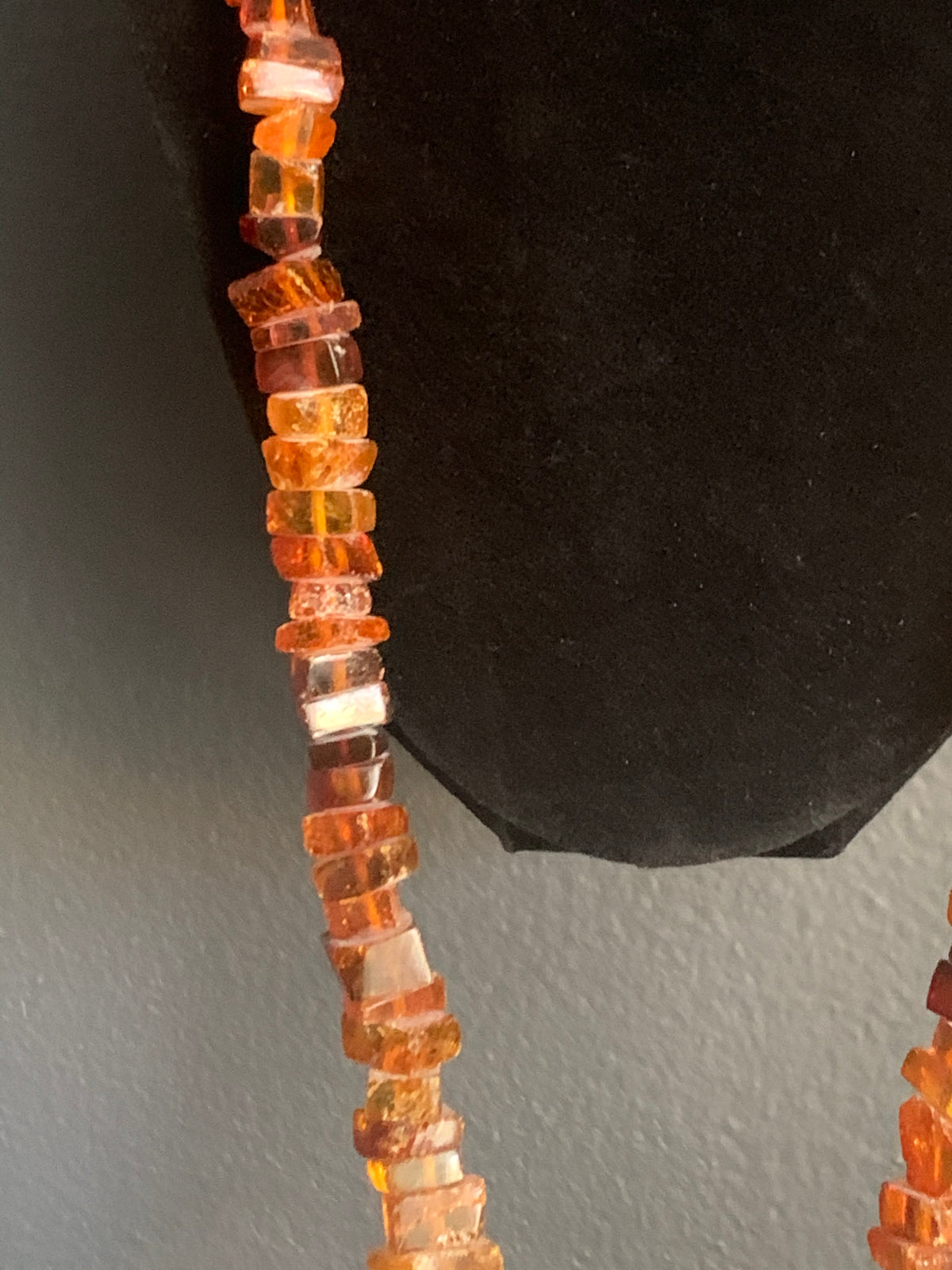 An amber necklace