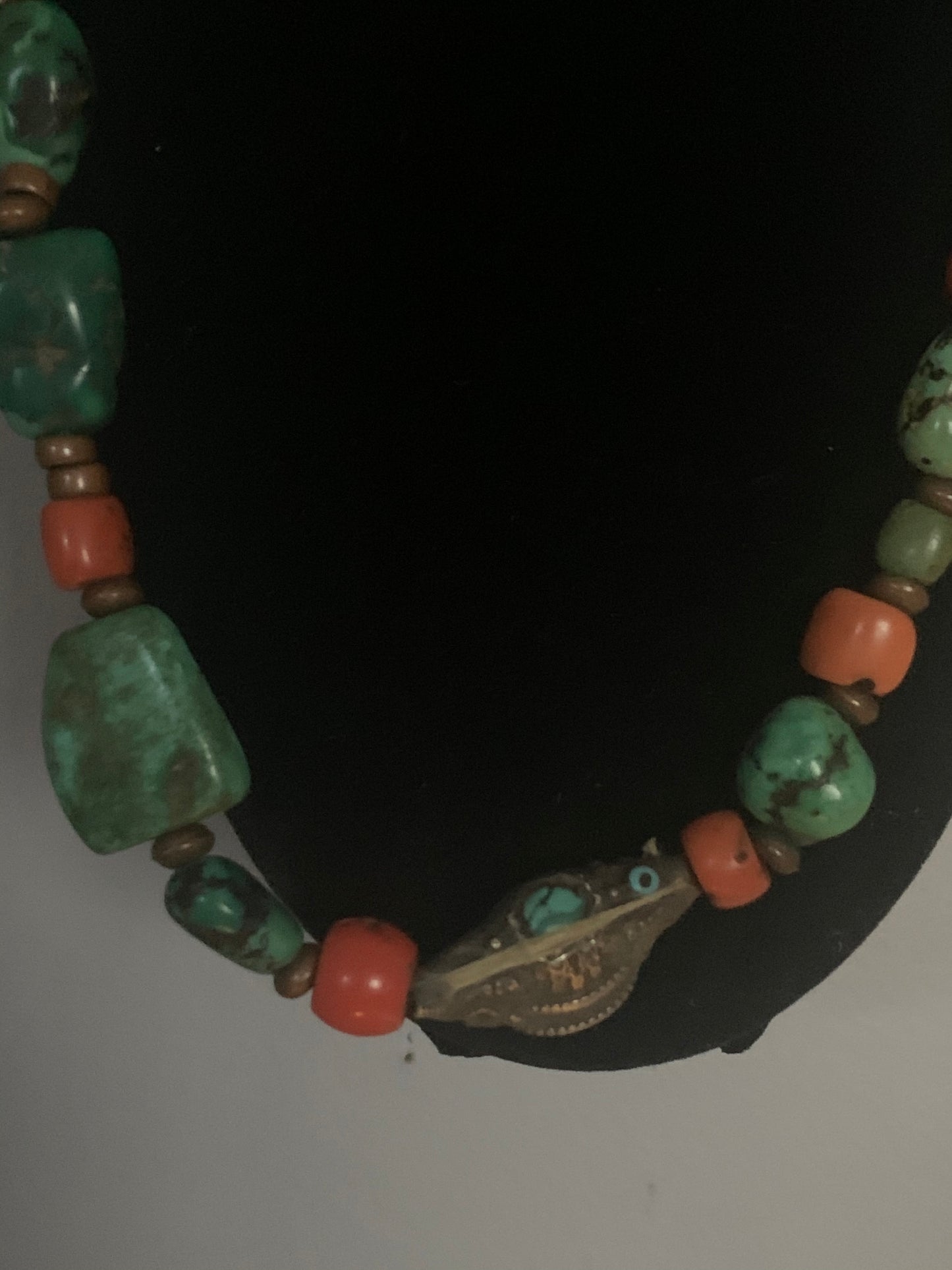 Vintage Tibetan gau necklace