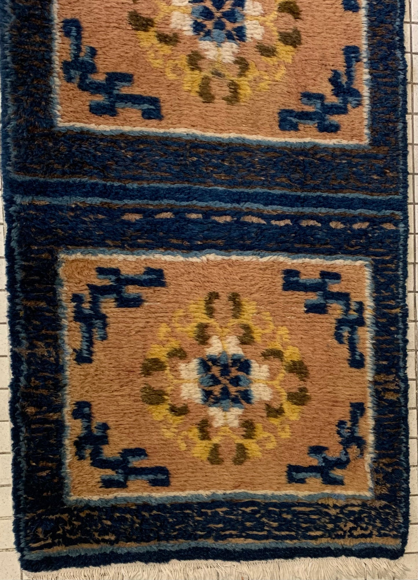 Antique Tibetan monastery rug