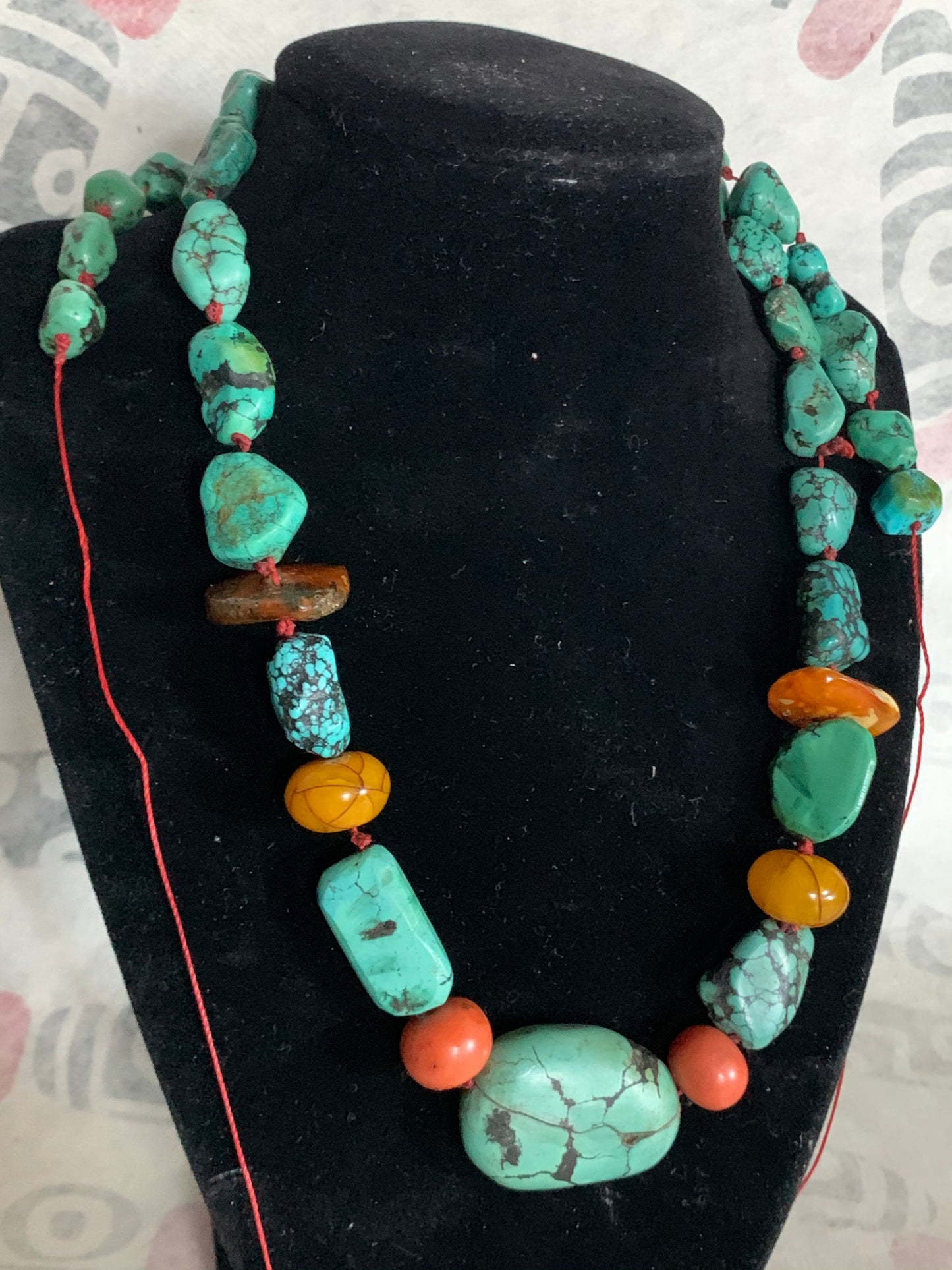 Necklace with vintage Turquoise beads