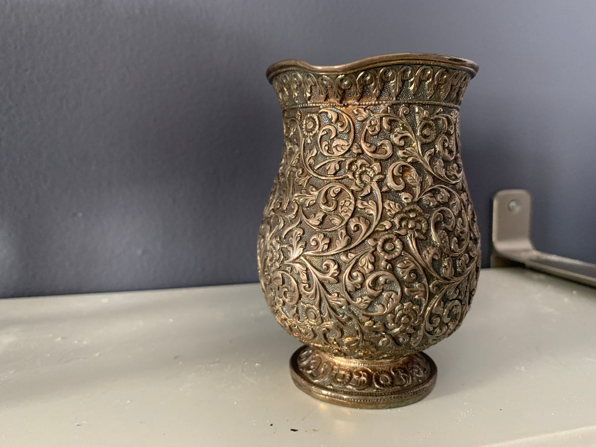 A silver creamer