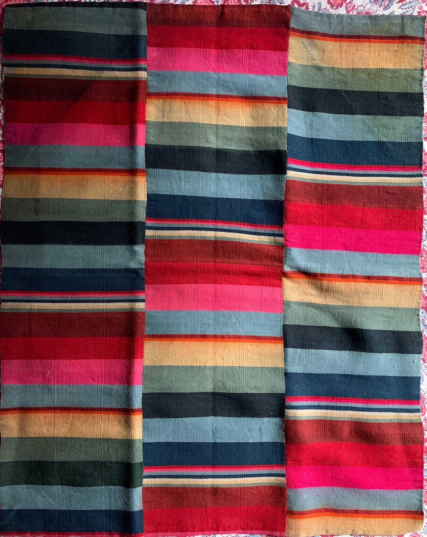 An antique Tibetan woman’s hand-woven, woolen apron - pangden.