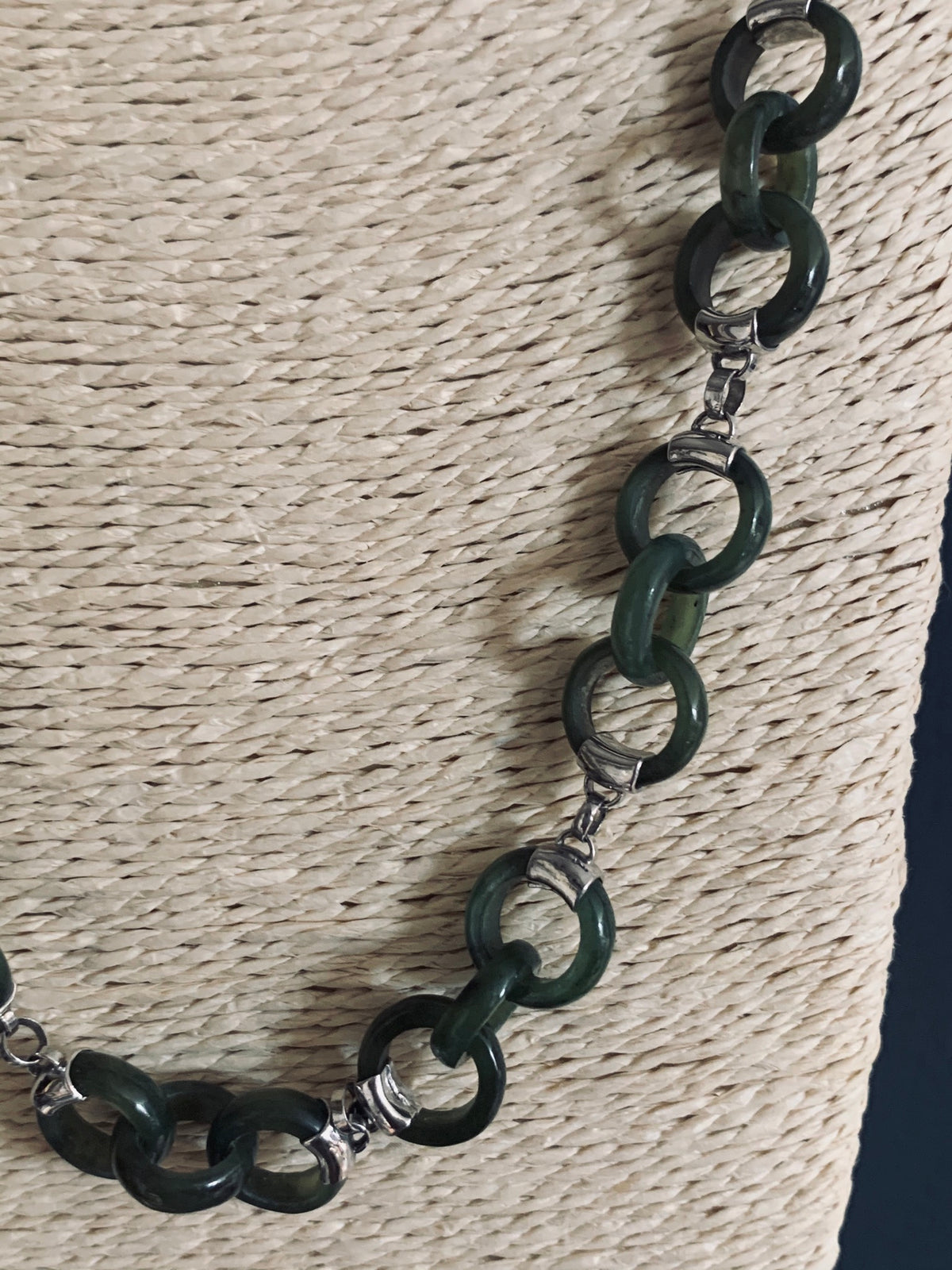 A vintage nephrite necklace
