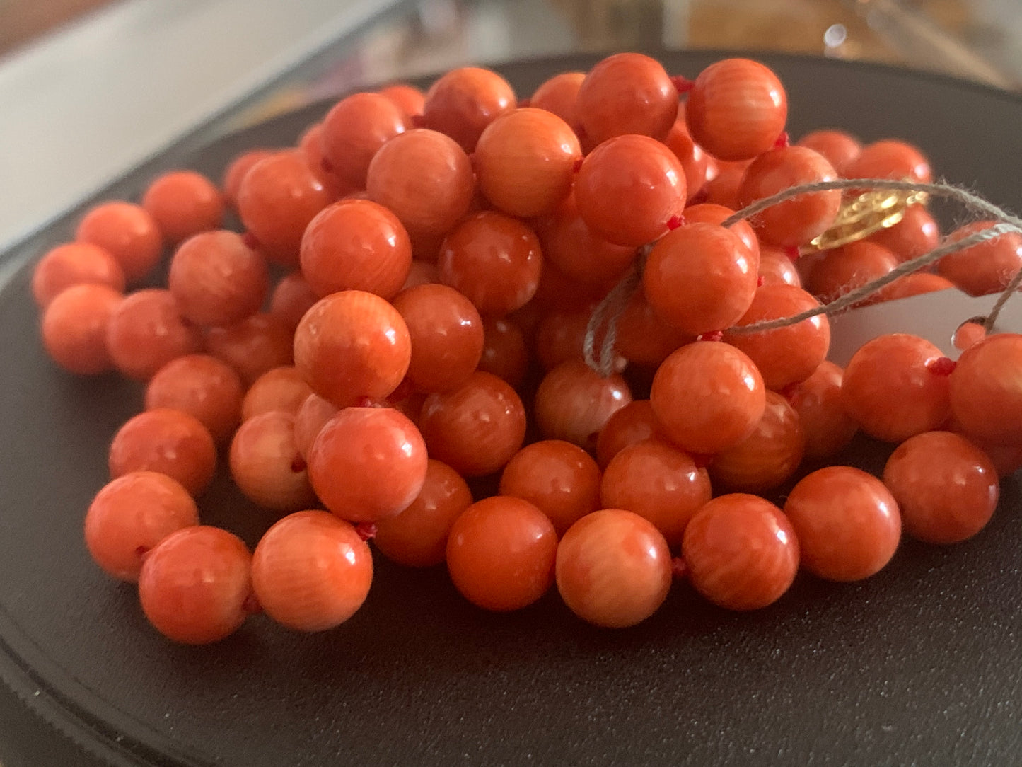 A coral necklace