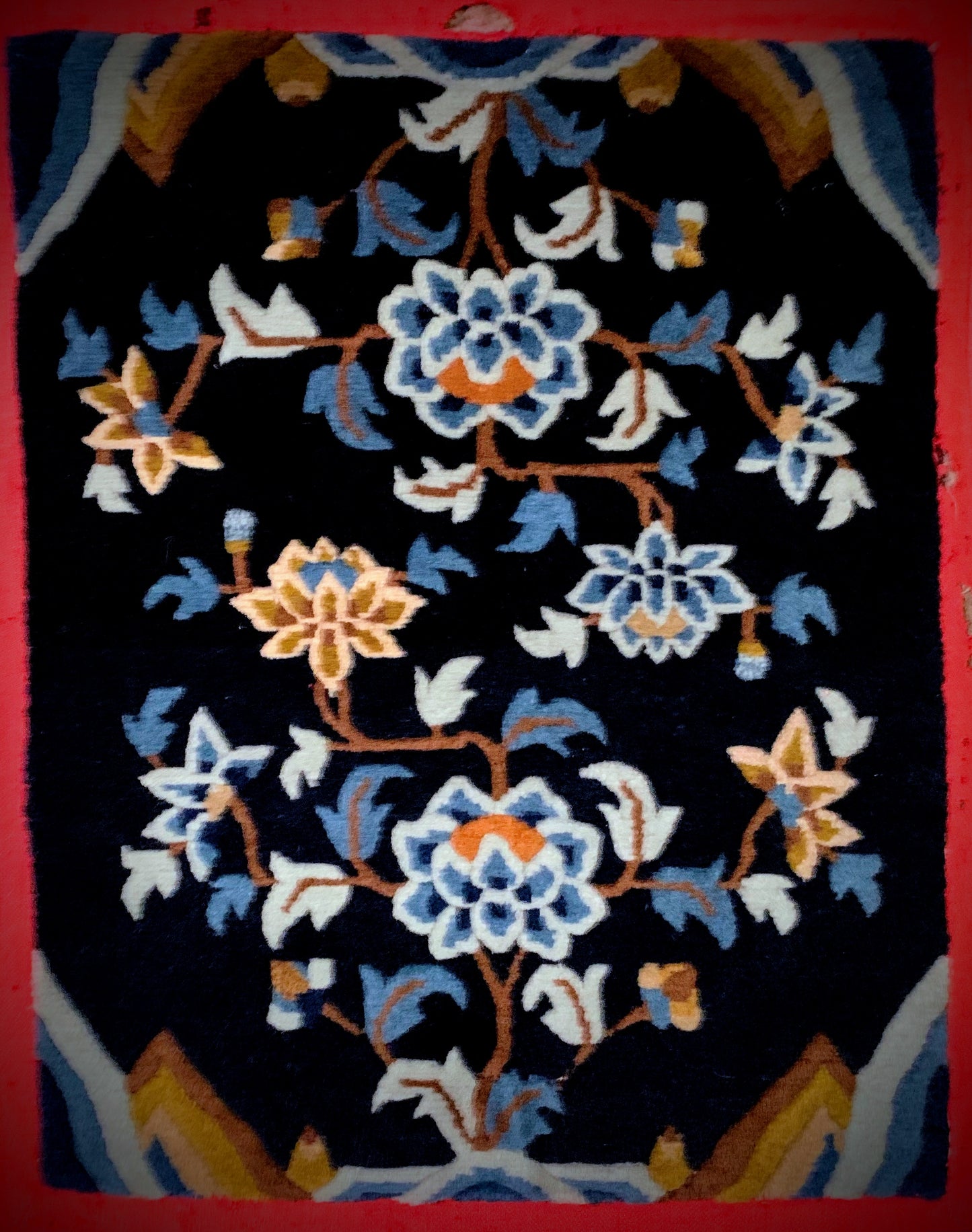 A vintage Tibetan meditation rug