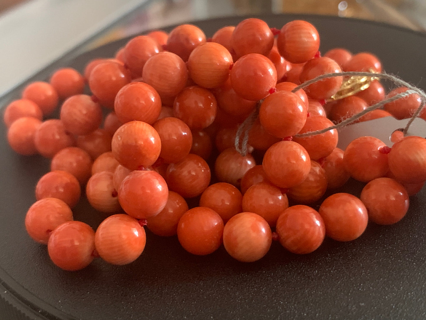 A coral necklace