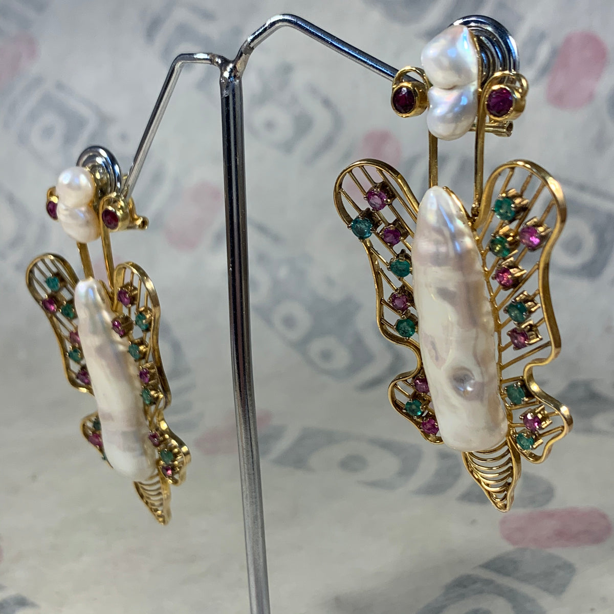 Vintage butterfly ear rings