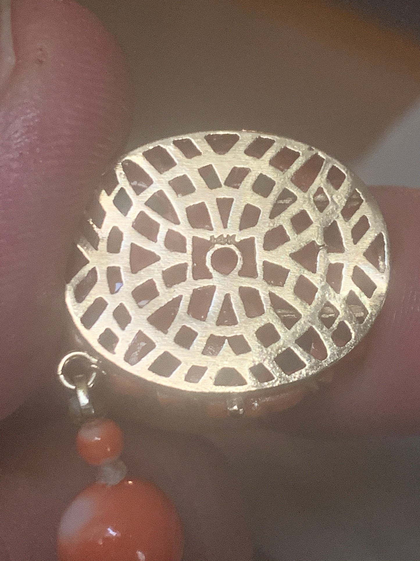 Coral necklace with 14k coral clasp