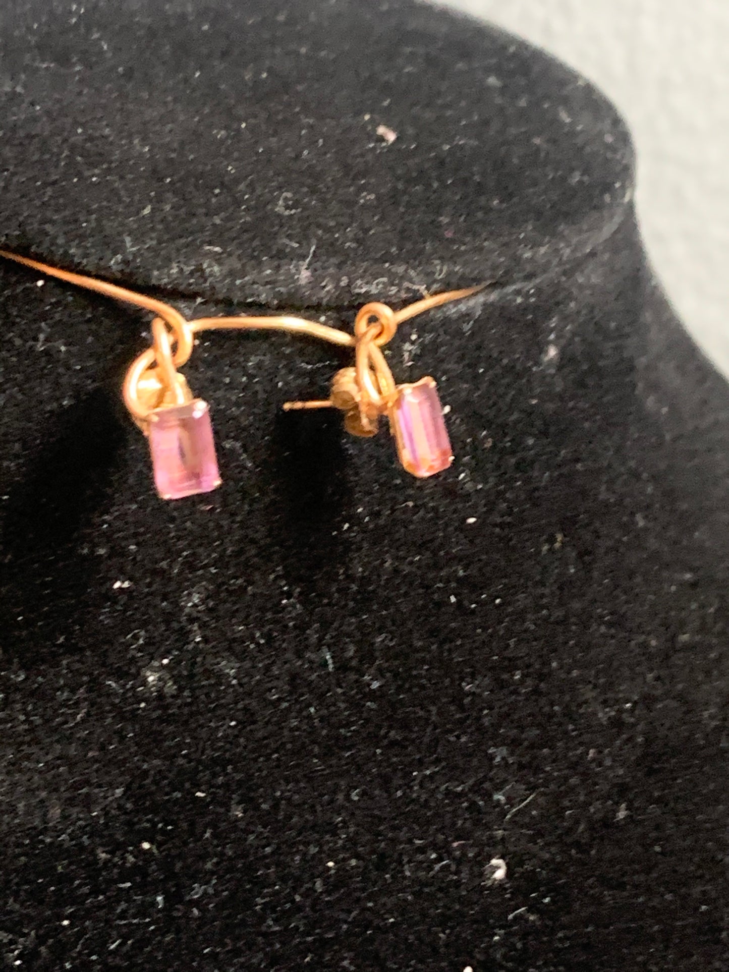Amethyst ear stud