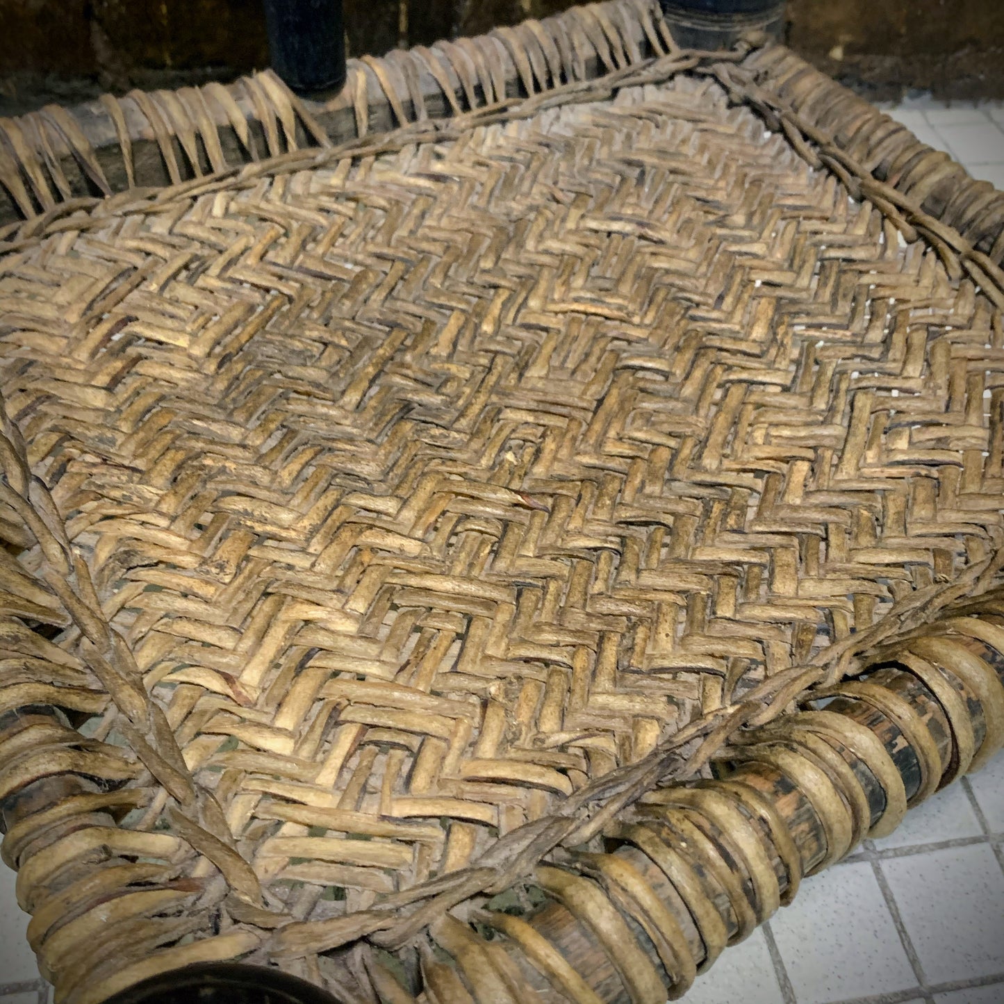 Low antique Indian chair