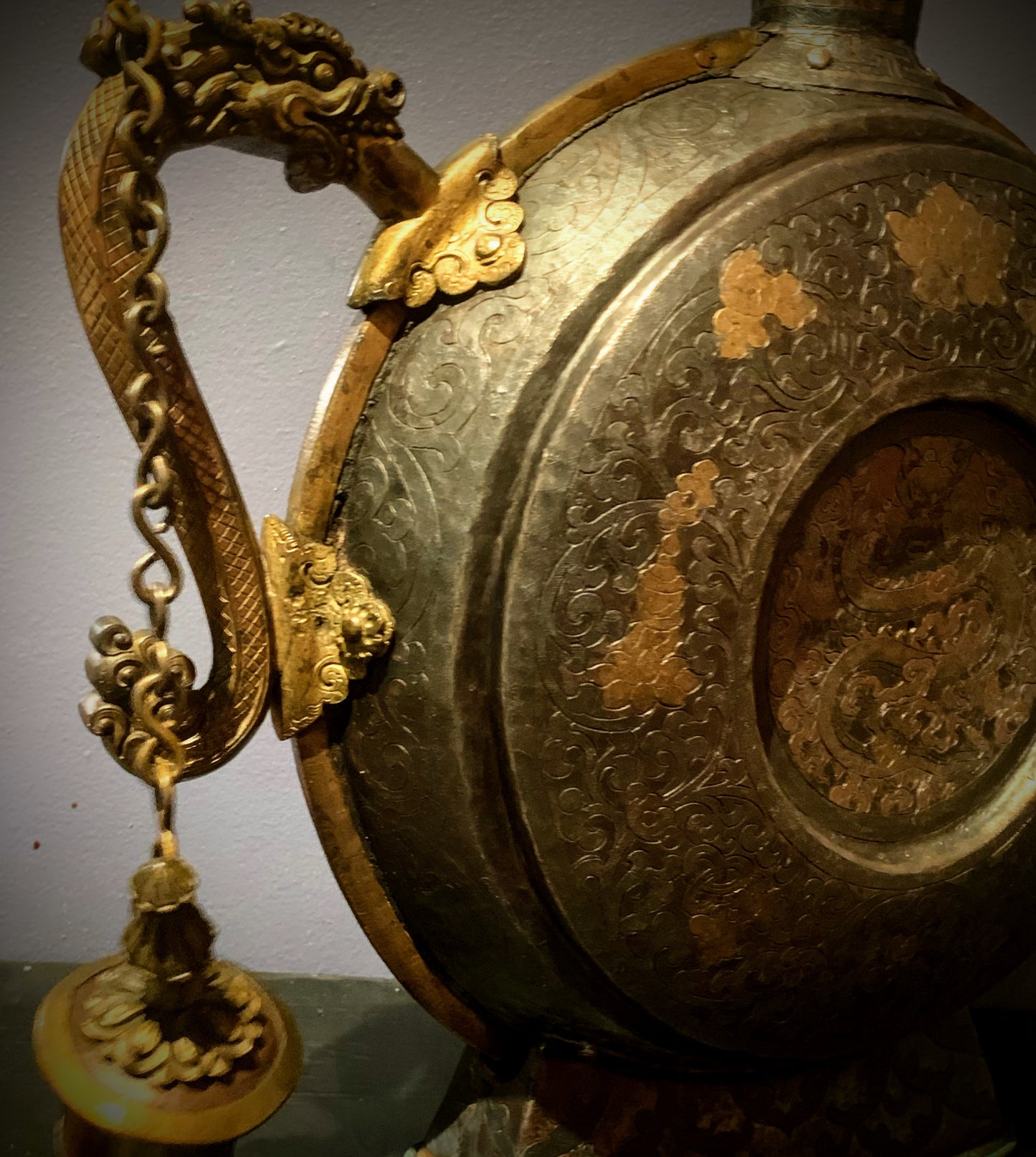 An antique Tibetan beer pitcher