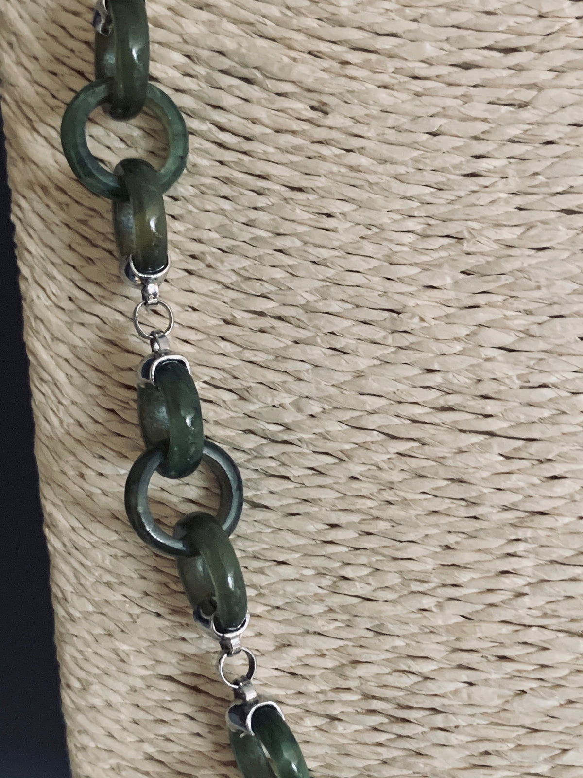 A vintage nephrite necklace