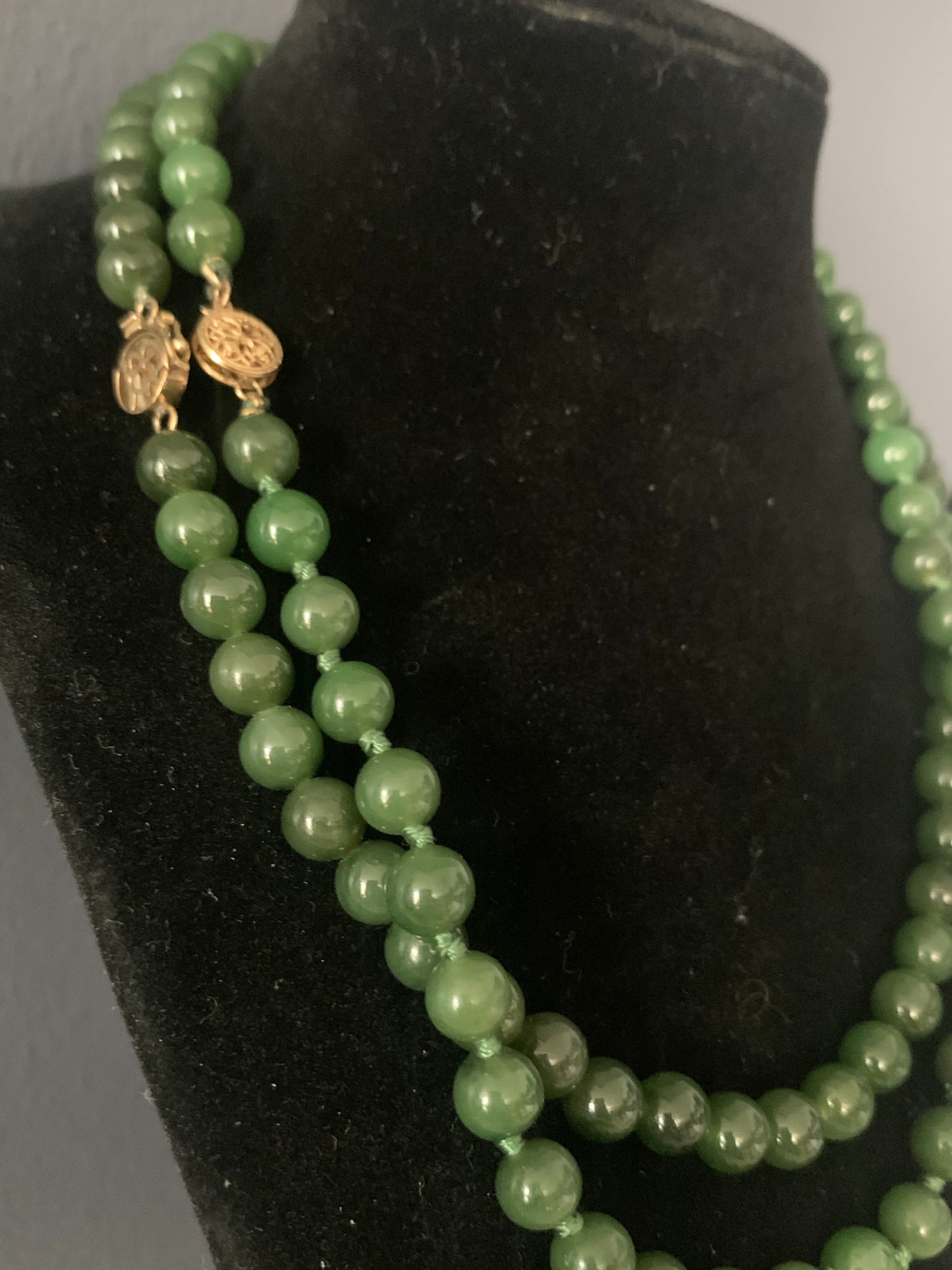 A jade necklace