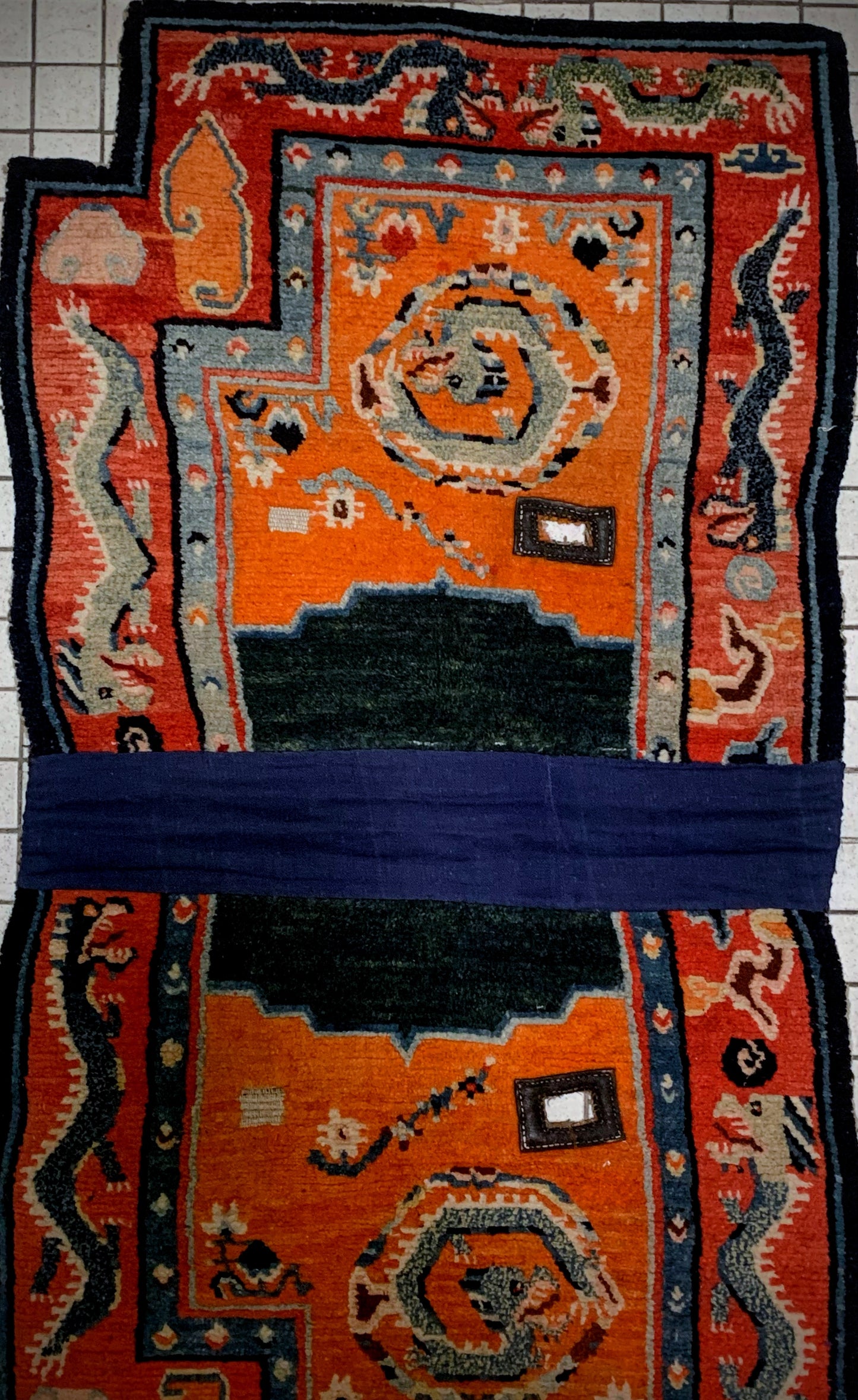 Antique Tibetan horse carpet