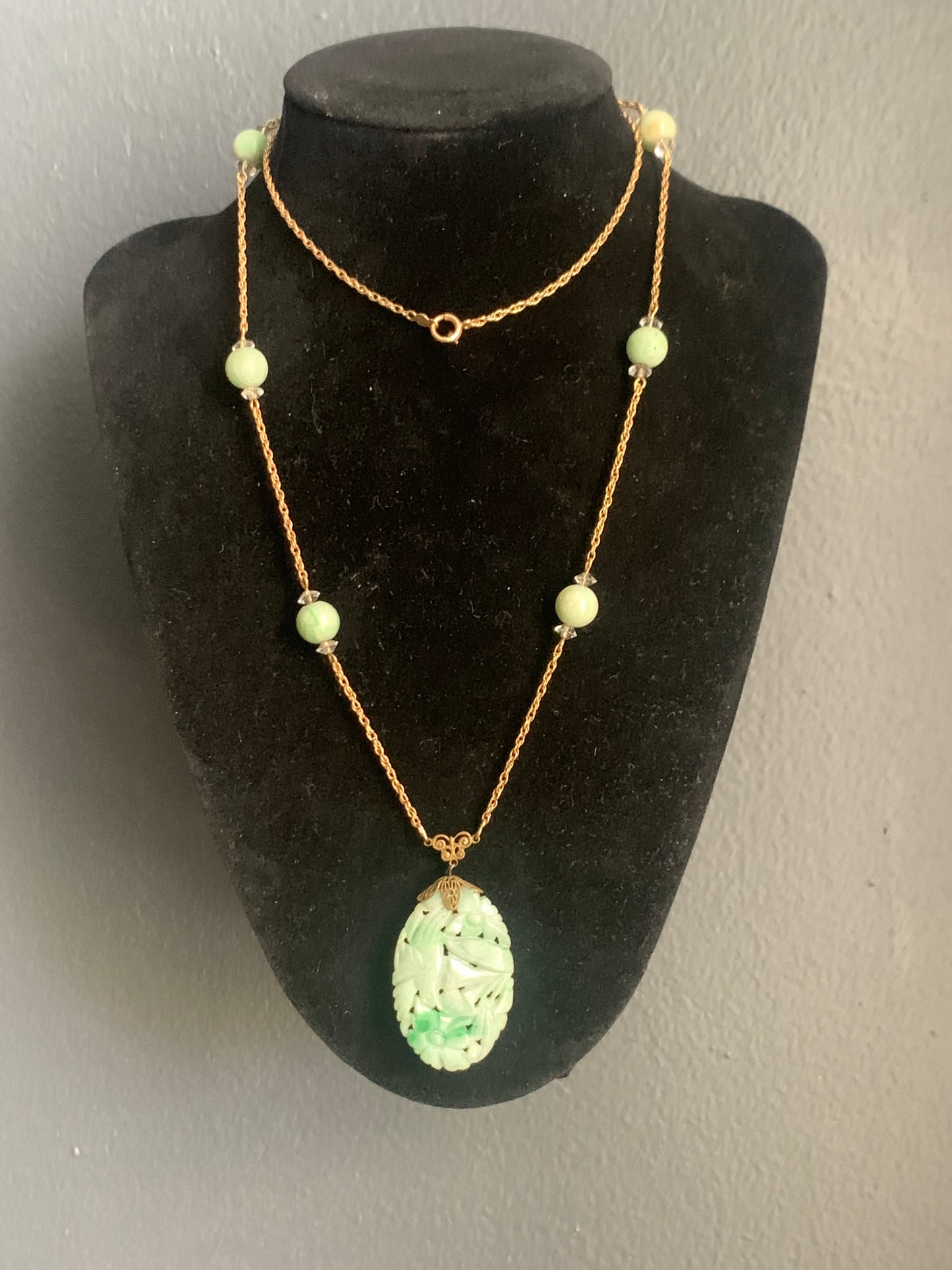 A jade necklace