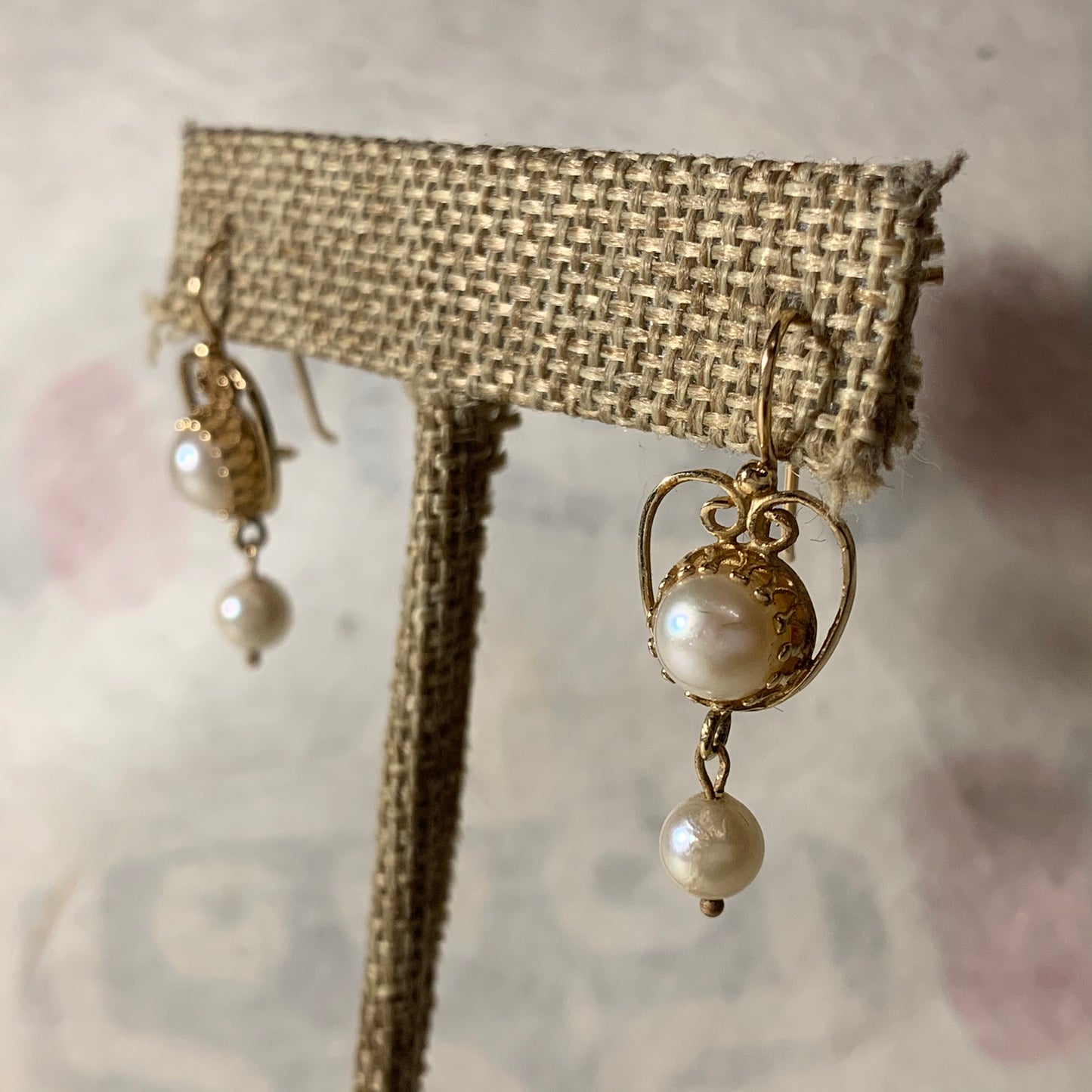 Vintage pearl earrings
