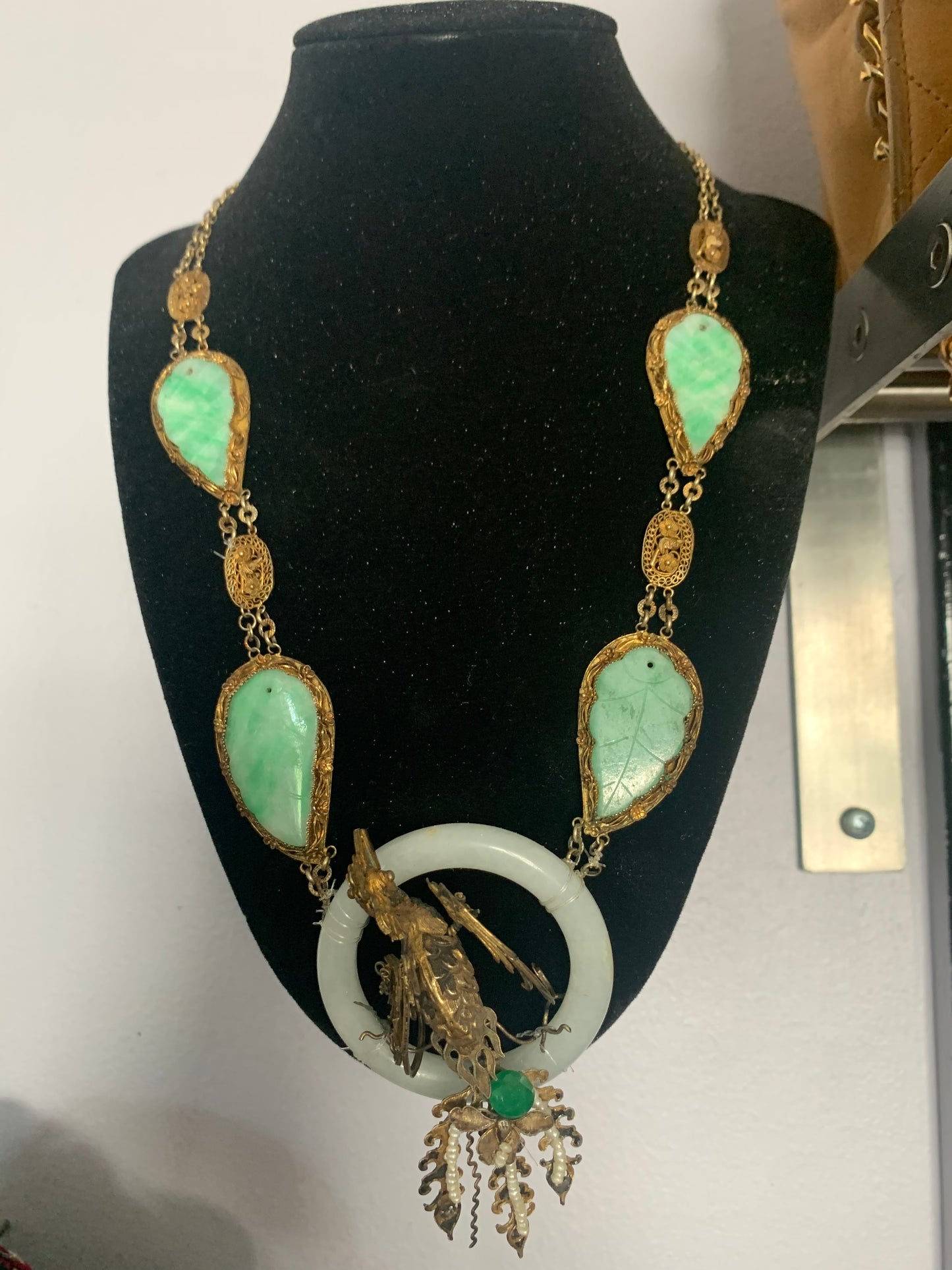 A jade necklace