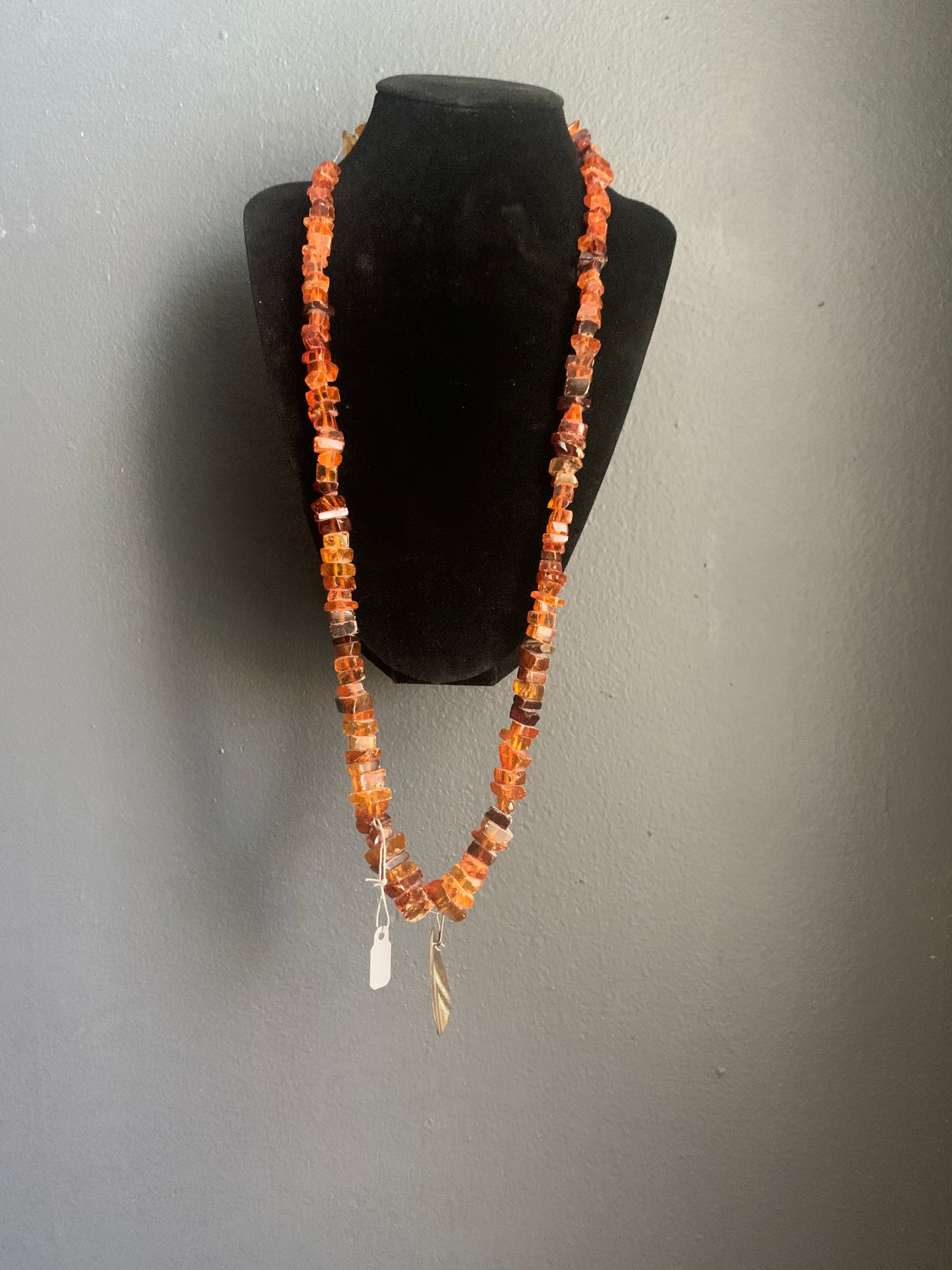 An amber necklace