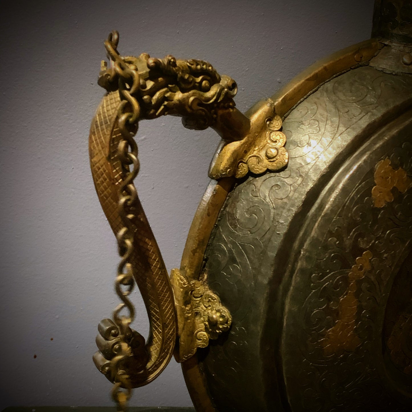 An antique Tibetan beer pitcher