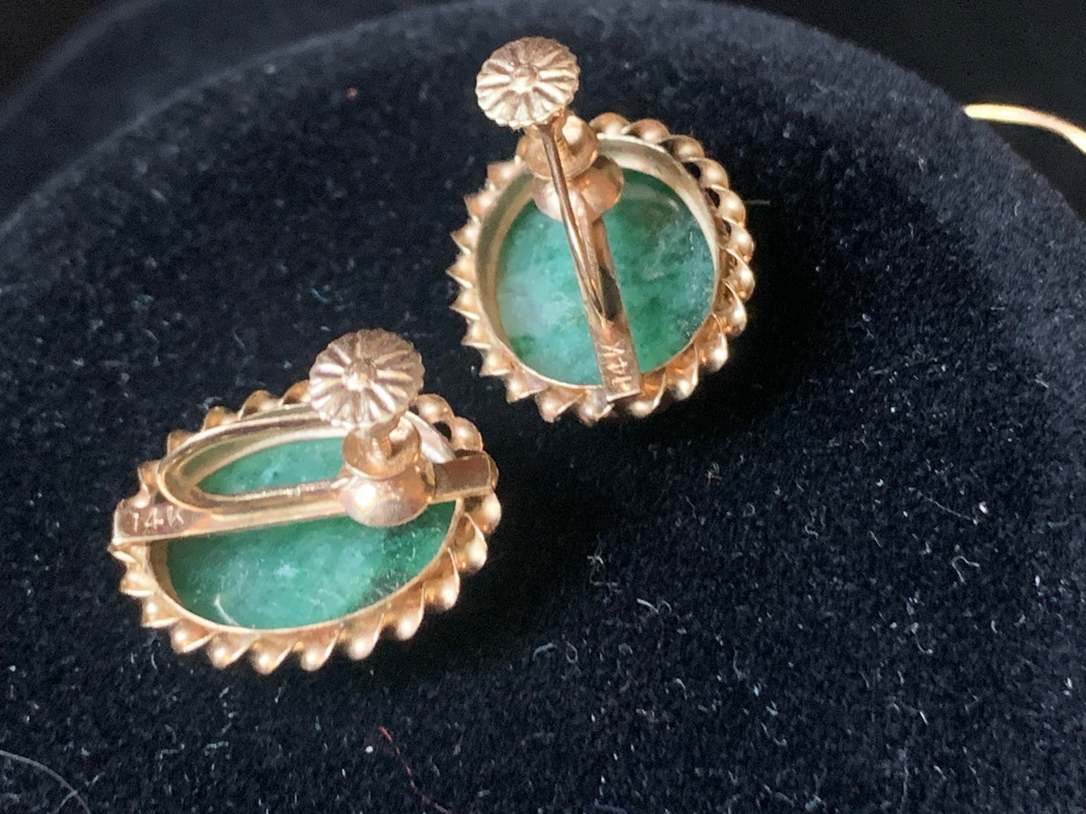 Jade ear rings