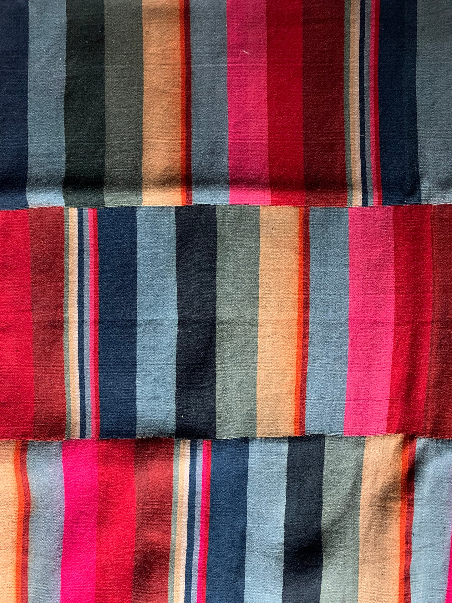 An antique Tibetan woman’s hand-woven, woolen apron - pangden.