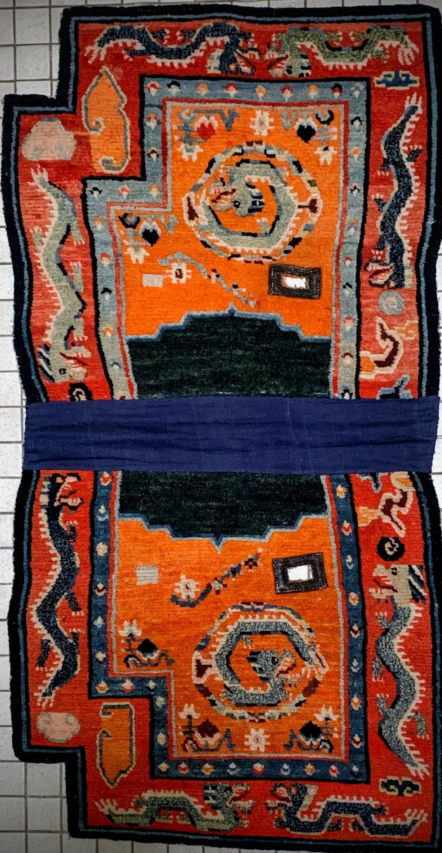 Antique Tibetan horse carpet