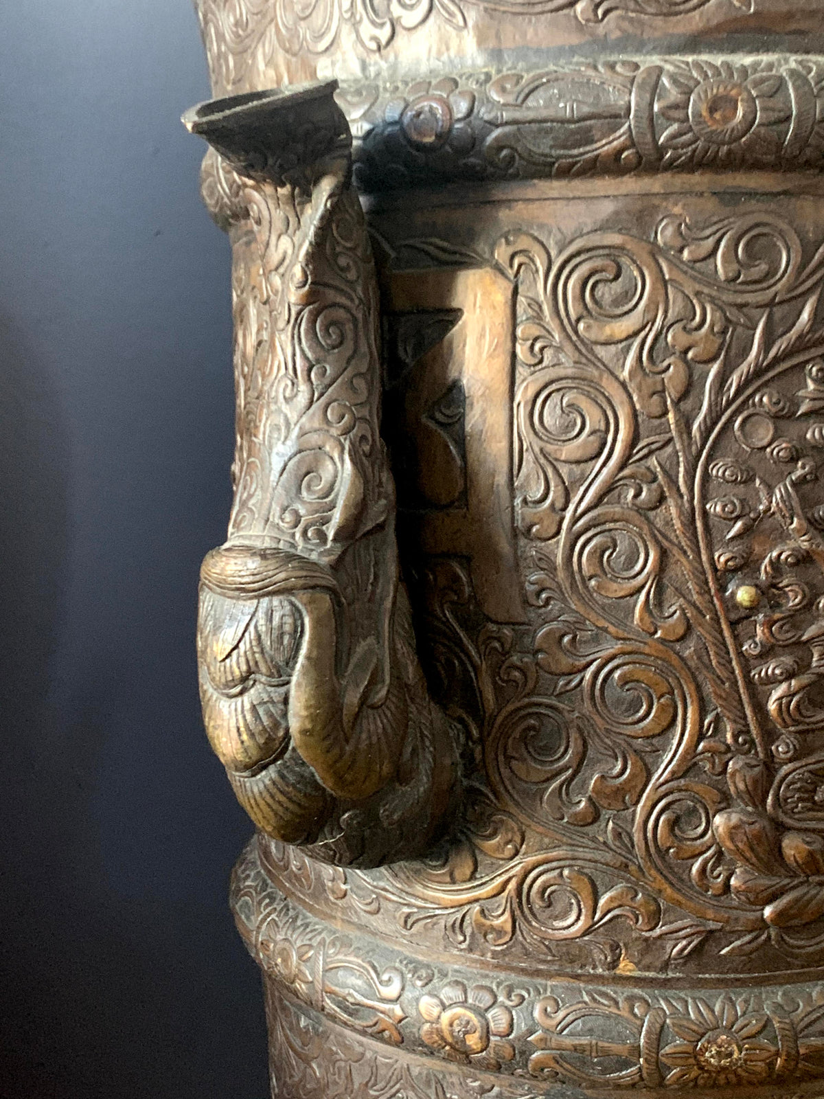 Vintage Tibetan Tea Bronze Jugs