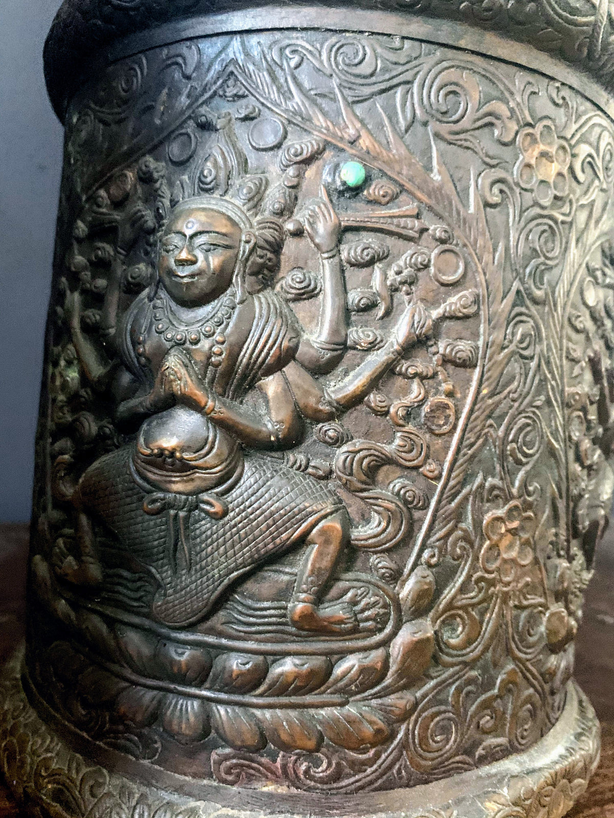 Vintage Tibetan Tea Bronze Jugs