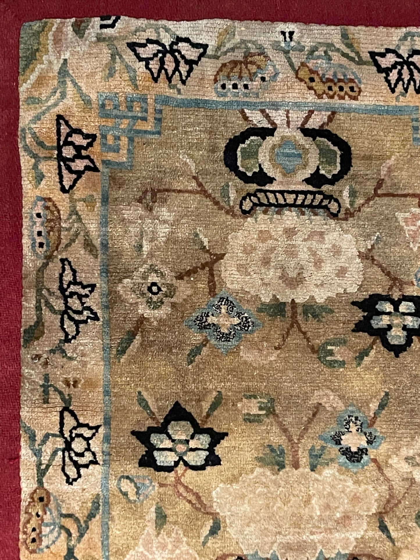 An antique Tibetan meditation rug