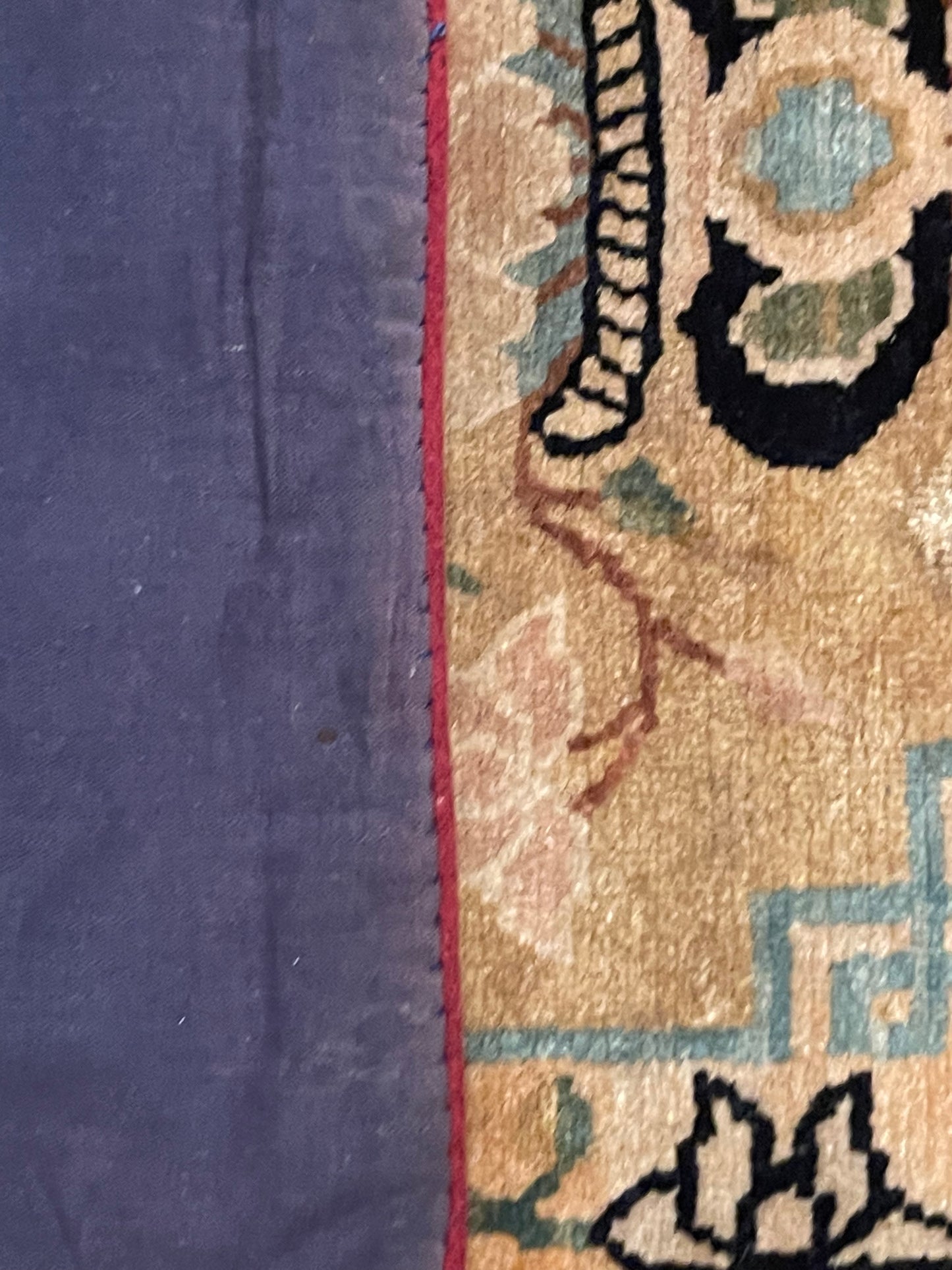 An antique Tibetan meditation rug