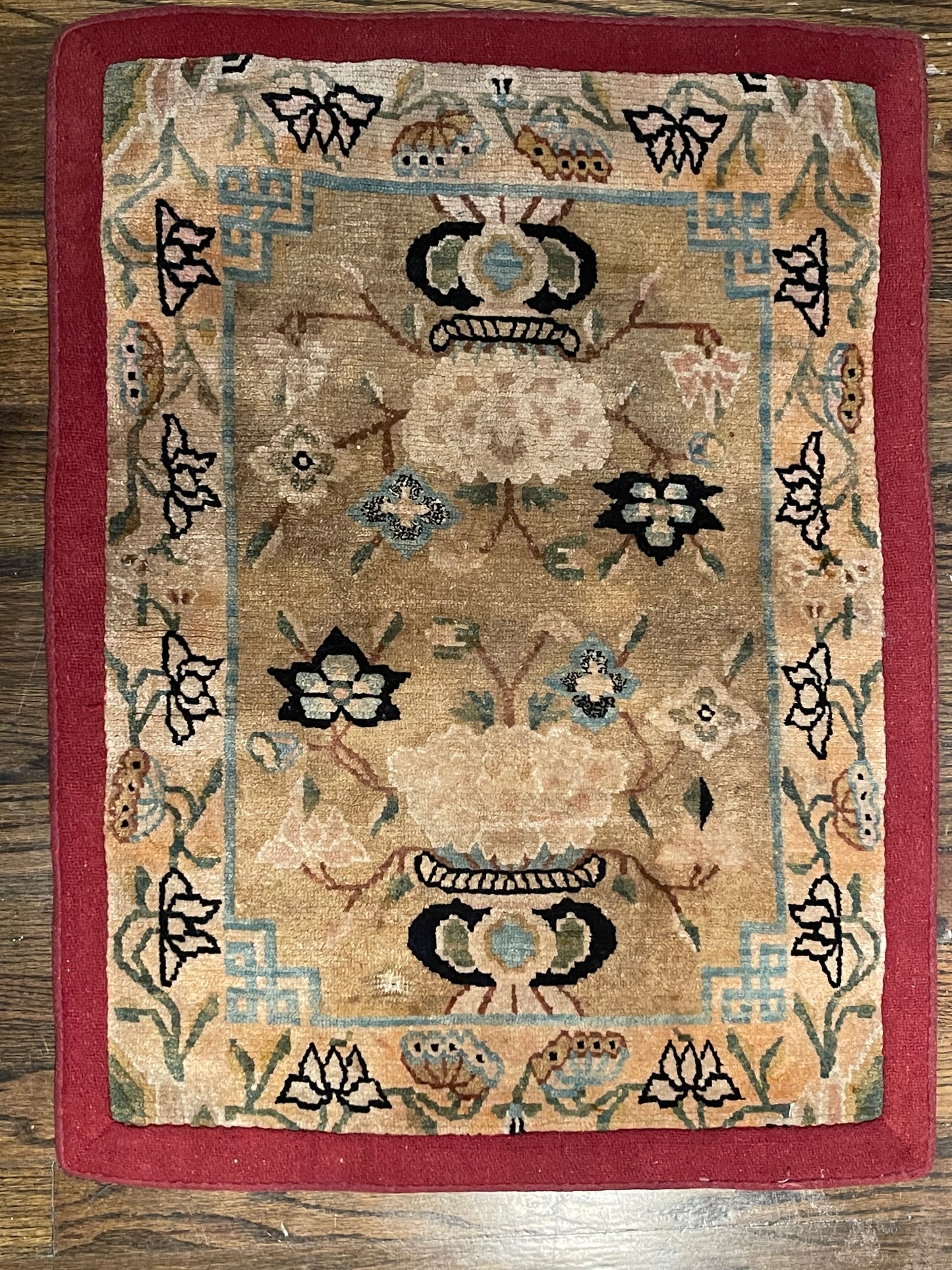 An antique Tibetan meditation rug