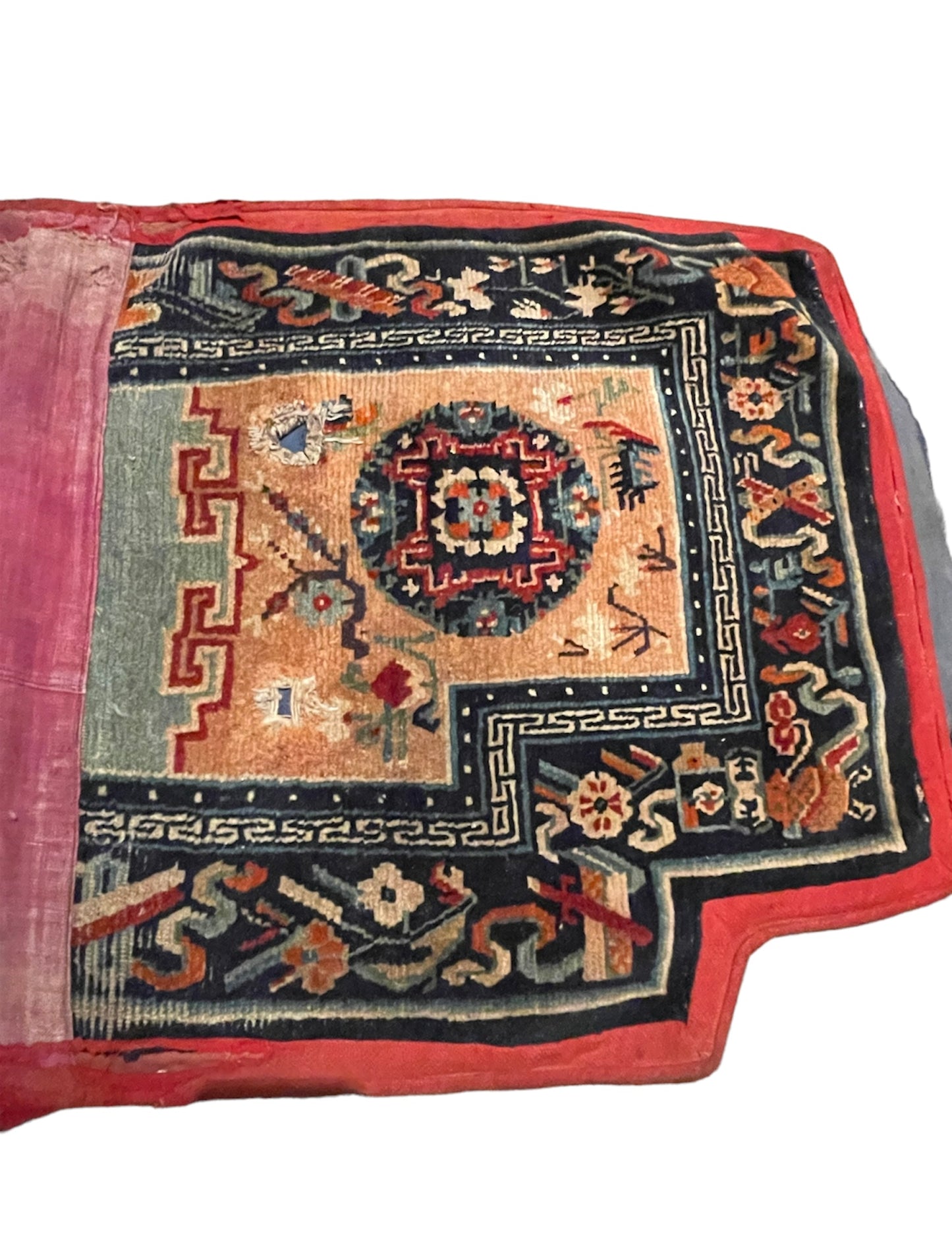 Antique Tibetan saddle rug