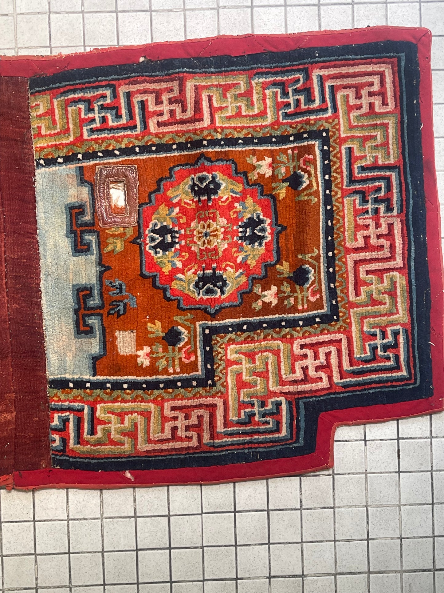 An antique Tibetan saddle rug