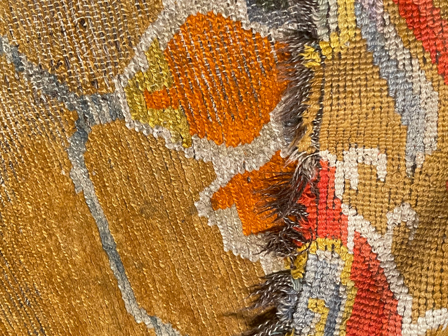 19th C./20th Century rare antique Tibetan floral rug
