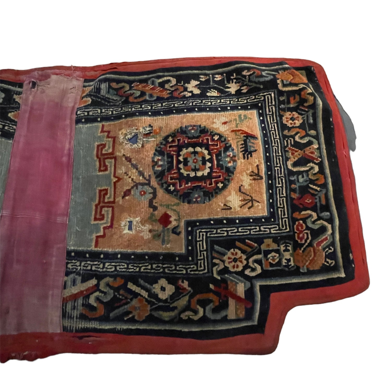 Antique Tibetan saddle rug