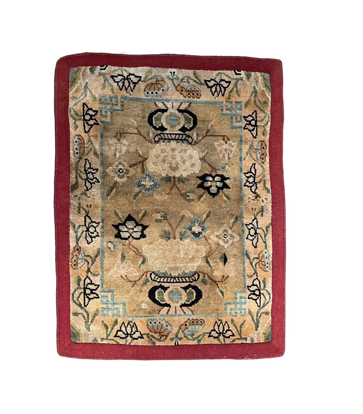 An antique Tibetan meditation rug