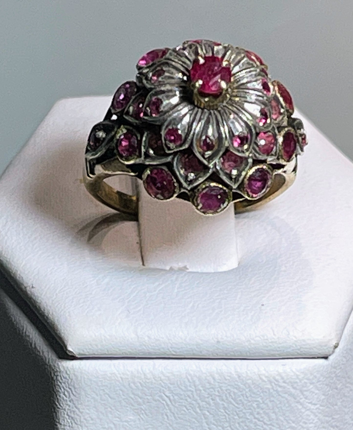 A vintage ruby and gold Thai princess ring