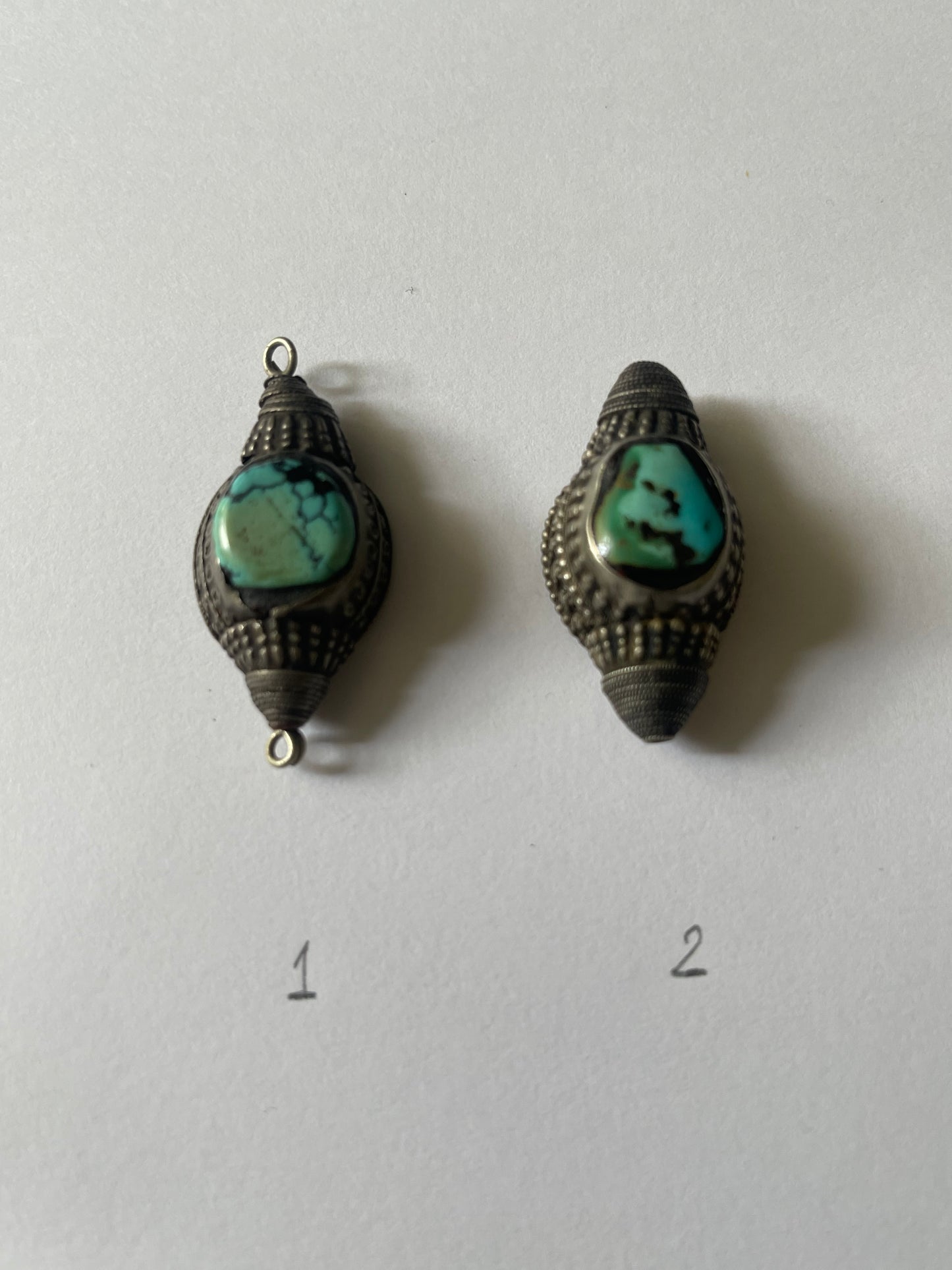 Antique Tibetan Turquoise hair beads