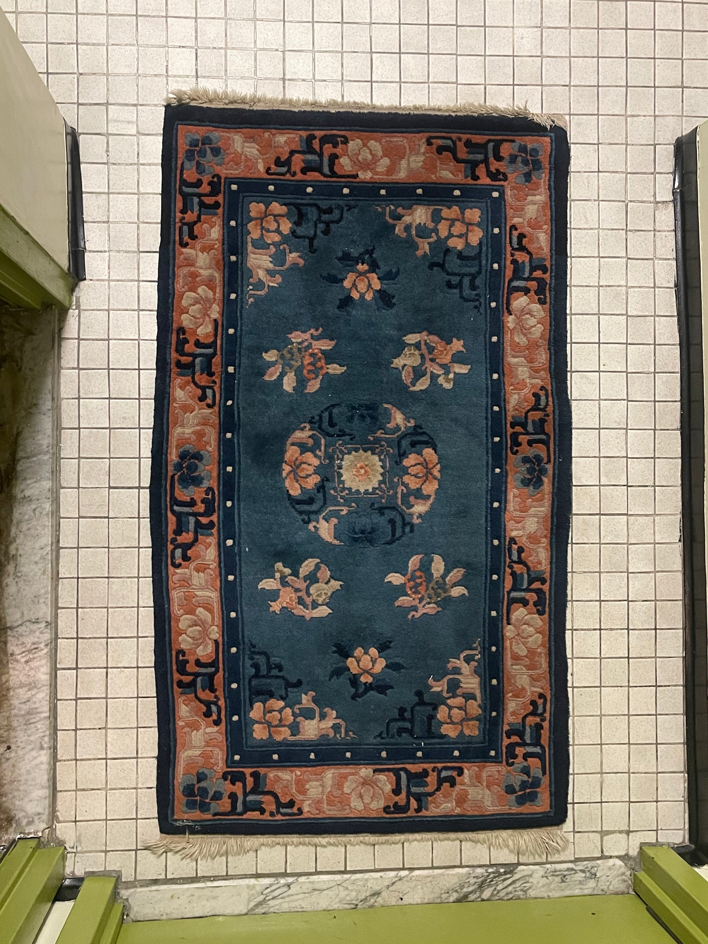 A vintage Chinese art-deco rug