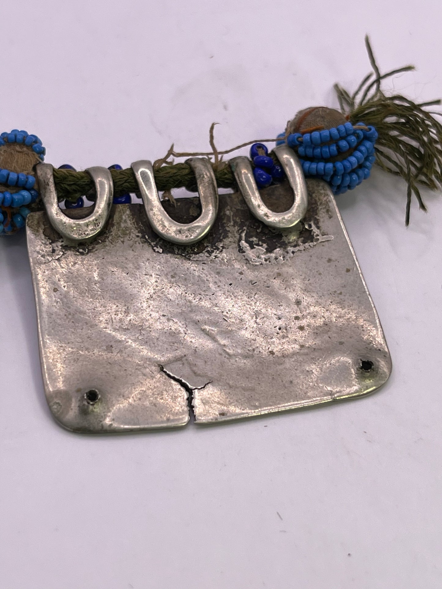 Vintage silver niello pendant from Multan