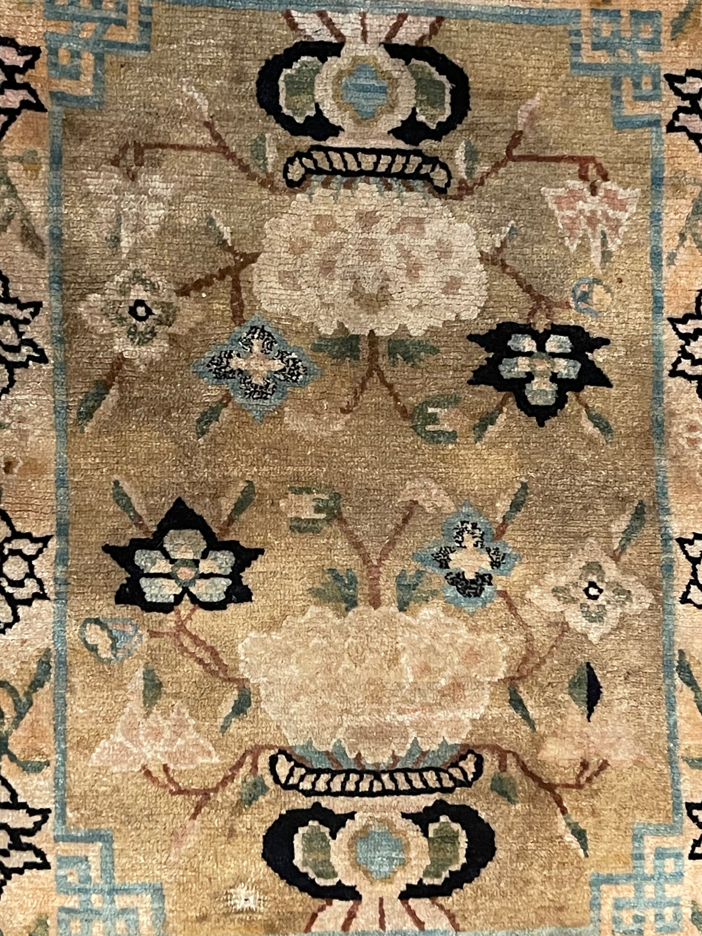 An antique Tibetan meditation rug
