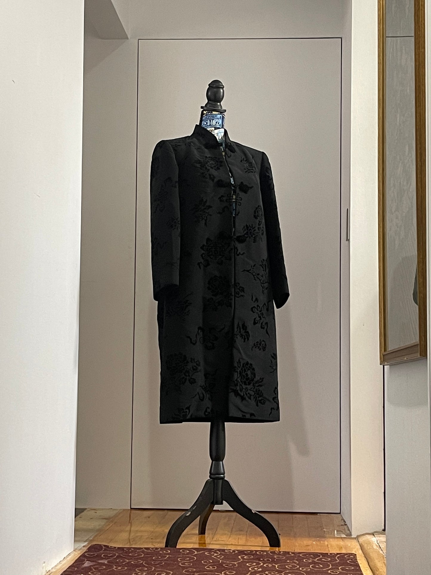 A vintage Chinese silk velvet coat