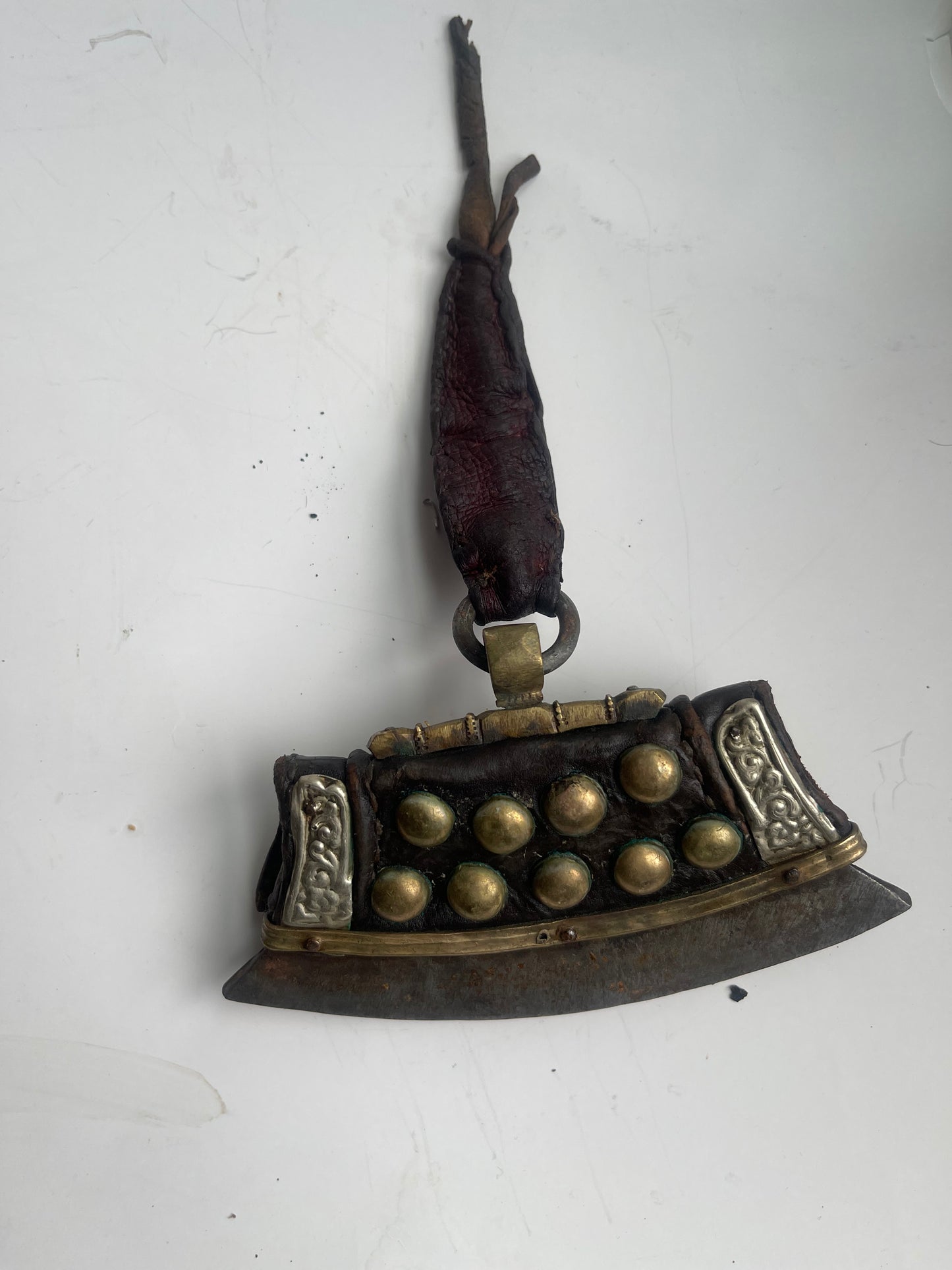 Antique Tibetan belt pendants- mechak or flint purses