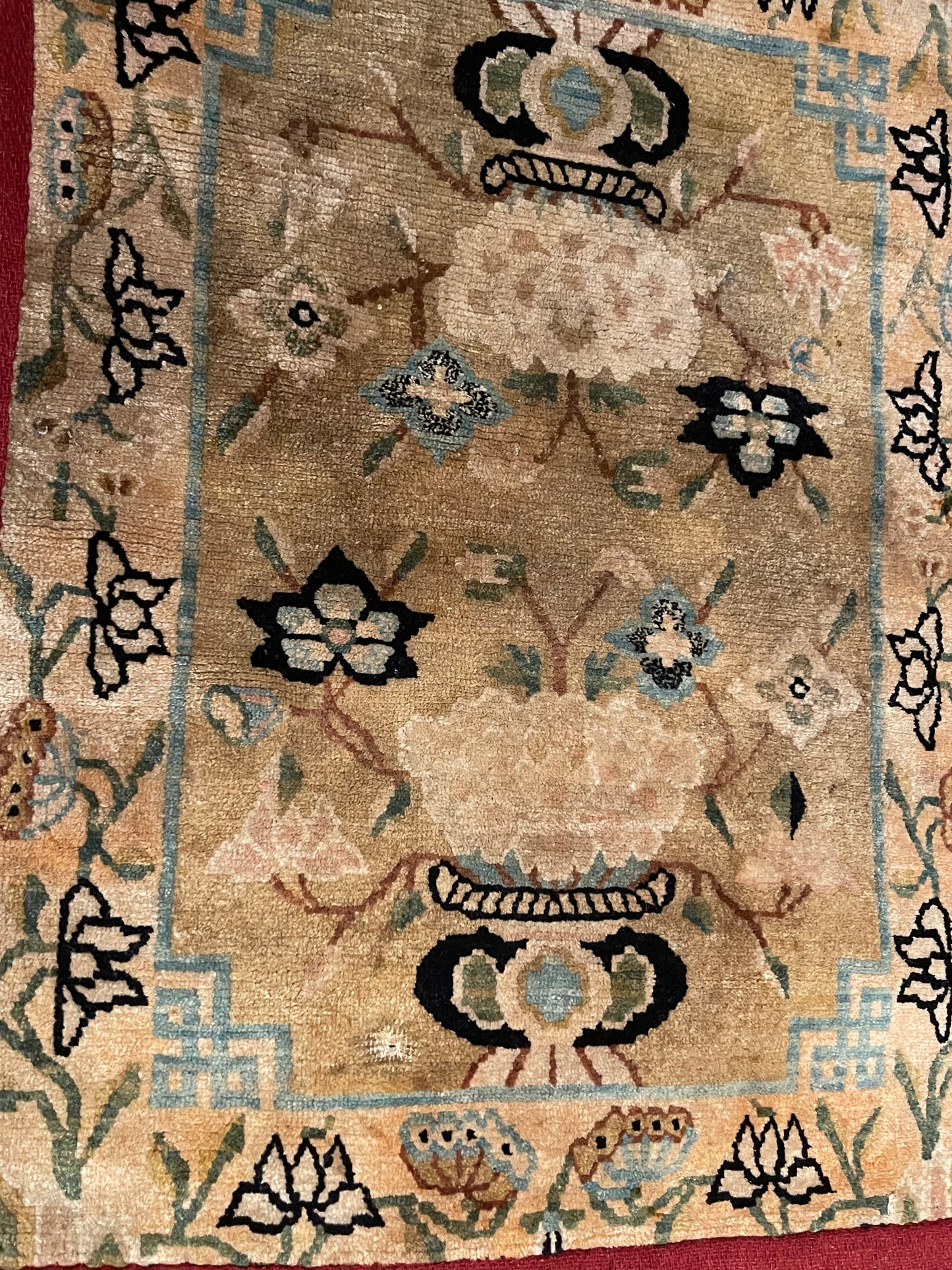 An antique Tibetan meditation rug