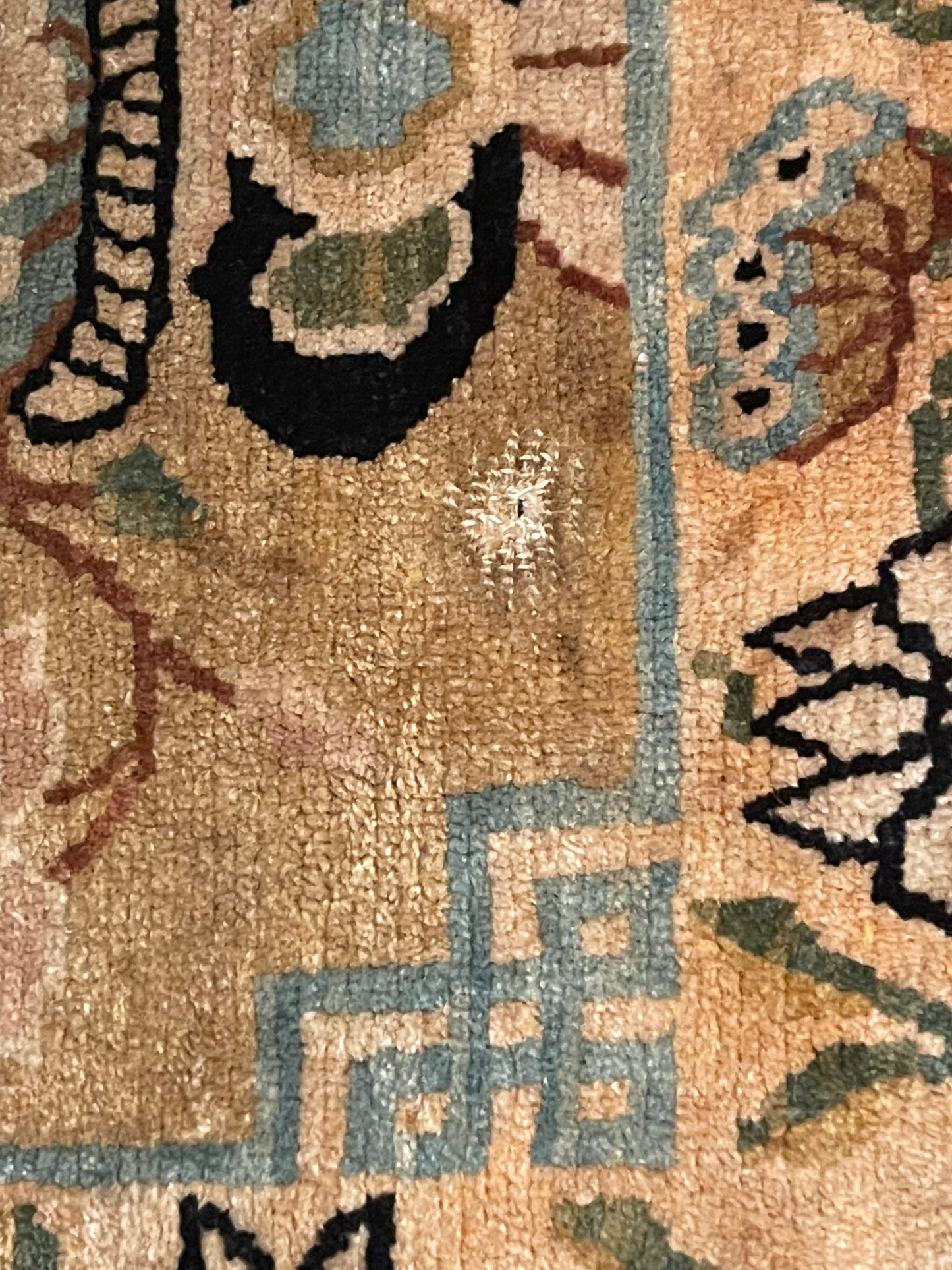 An antique Tibetan meditation rug