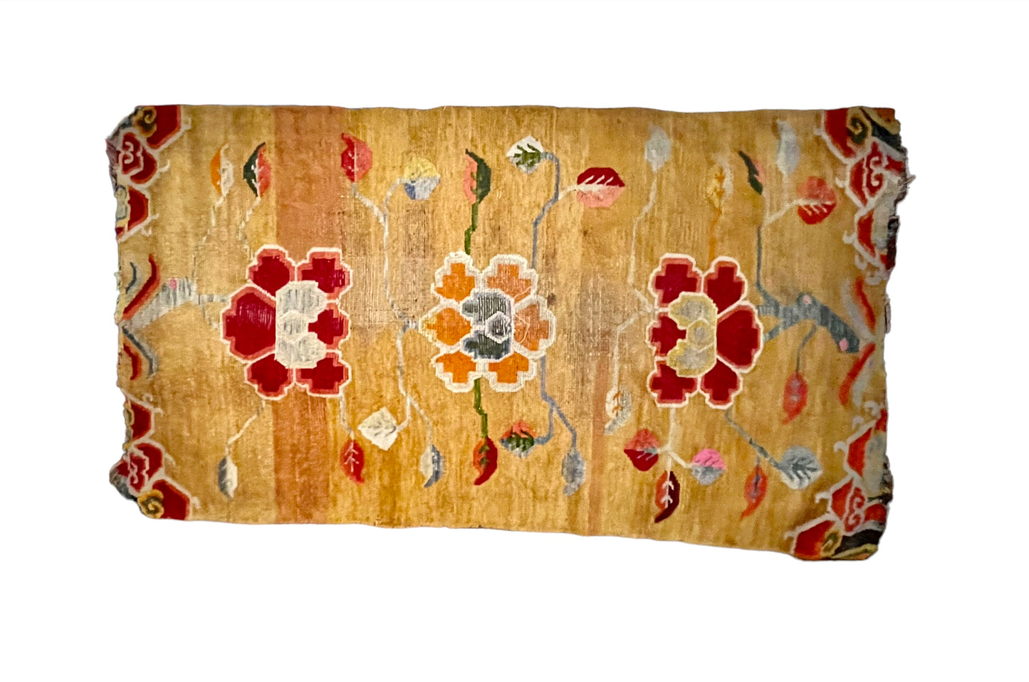 19th C./20th Century rare antique Tibetan floral rug